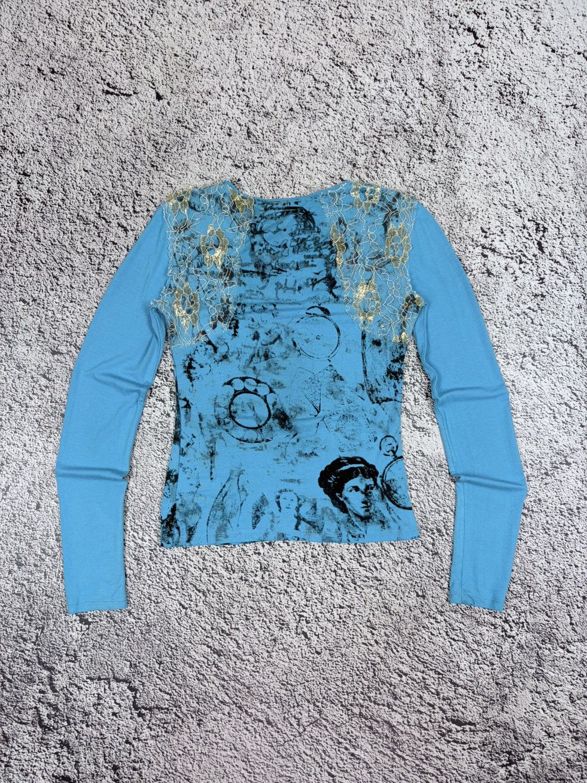 Japanese Brand Vintage Gianfranco Ferre Y2K Lace Mesh Longsleeve Size M / US 6-8 / IT 42-44 - 6 Thumbnail