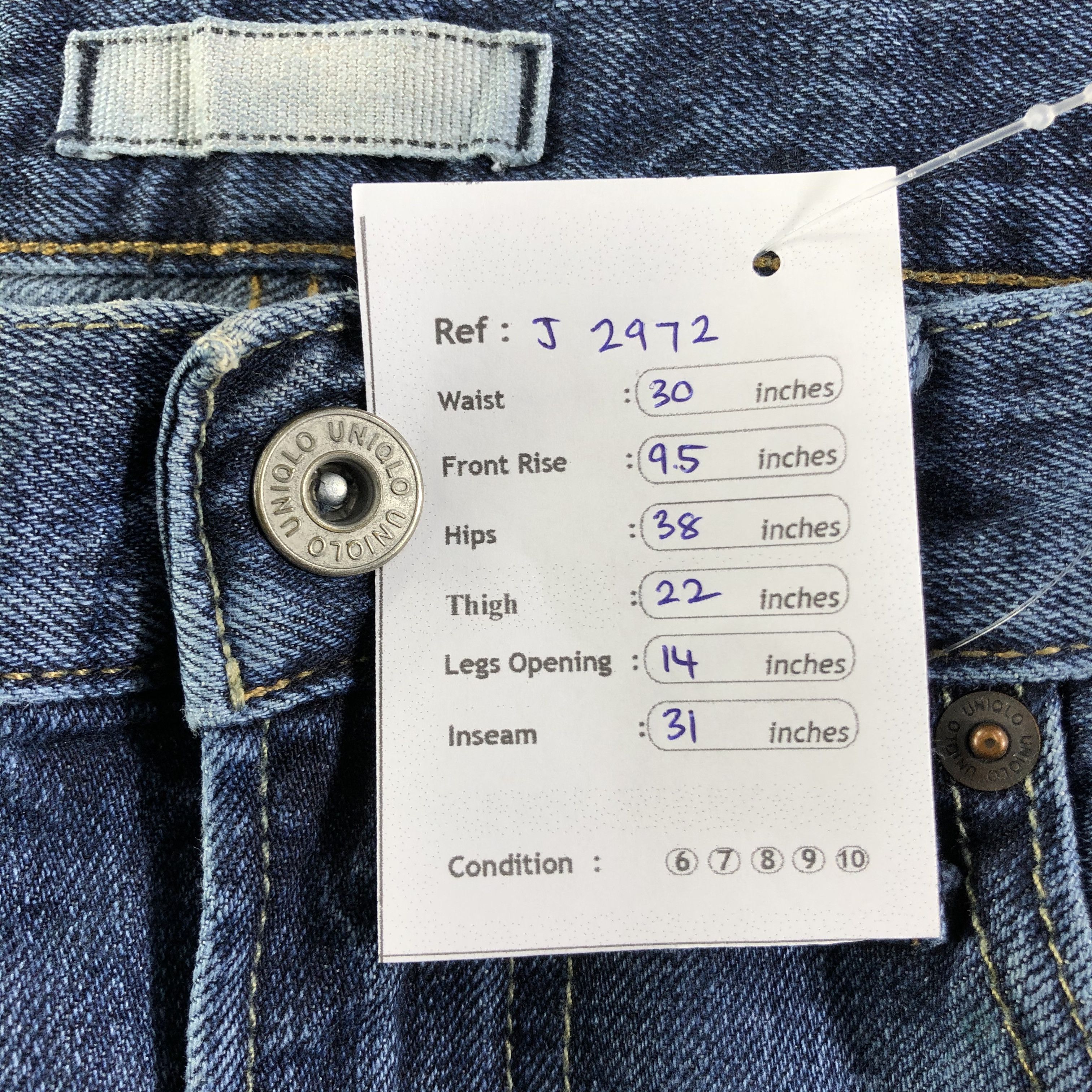 Uniqlo Blue Wash Uniqlo Selvedge Jeans-J2972 Size US 30 / EU 46 - 8 Thumbnail