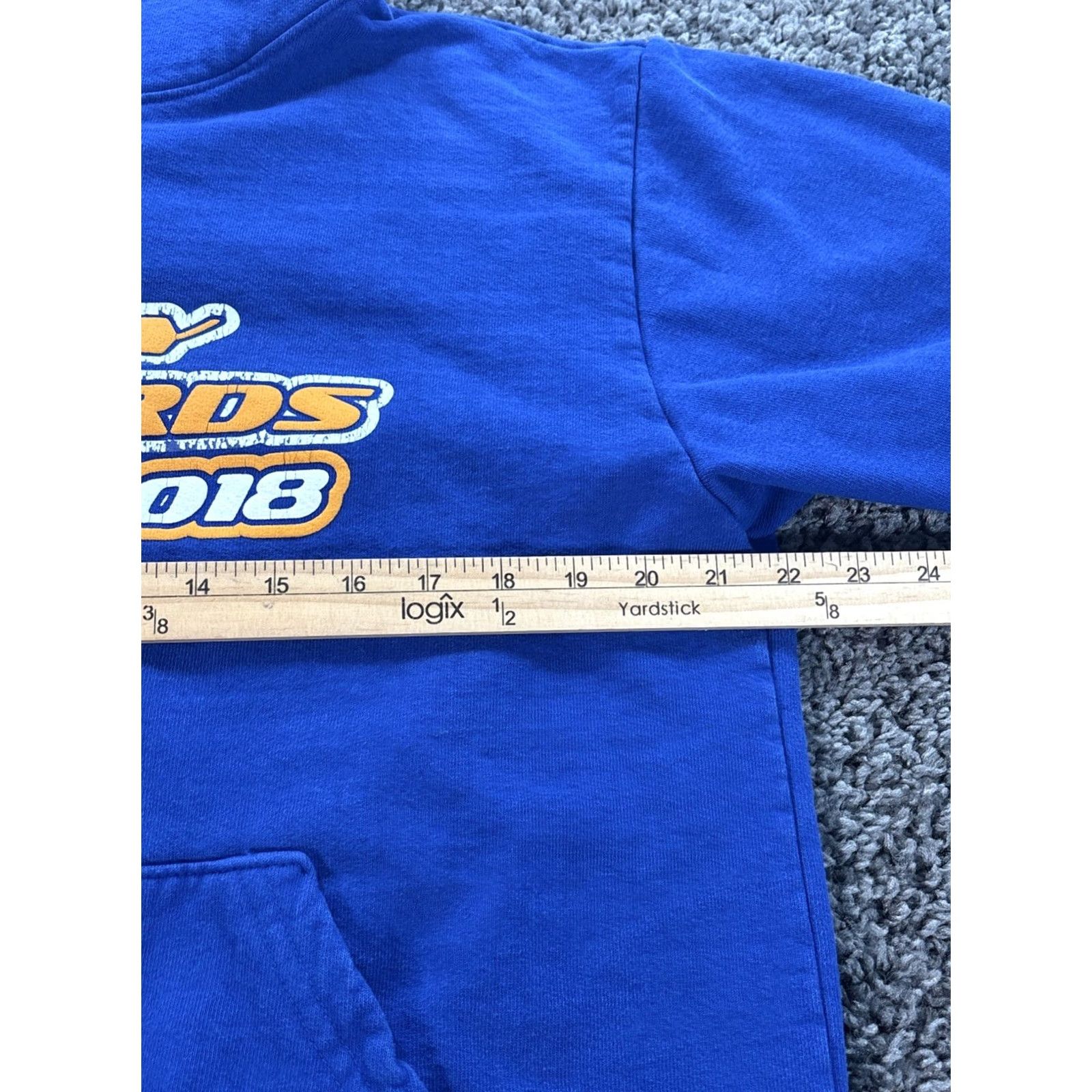 Vintage Trinity Records Hoodie Mens Medium Blue Heavy Weight Hooded 2018 Pullover Size US M / EU 48-50 / 2 - 3 Thumbnail