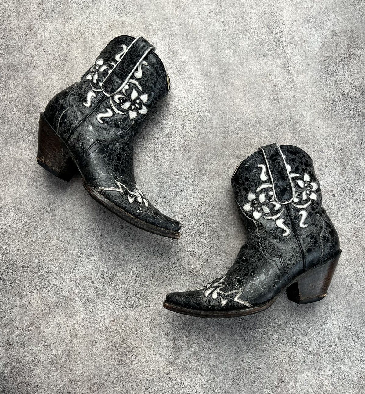 Tony Lama Mezcalero floral print leather western cowboy boots Size US 8 / IT 38 - 1 Thumbnail