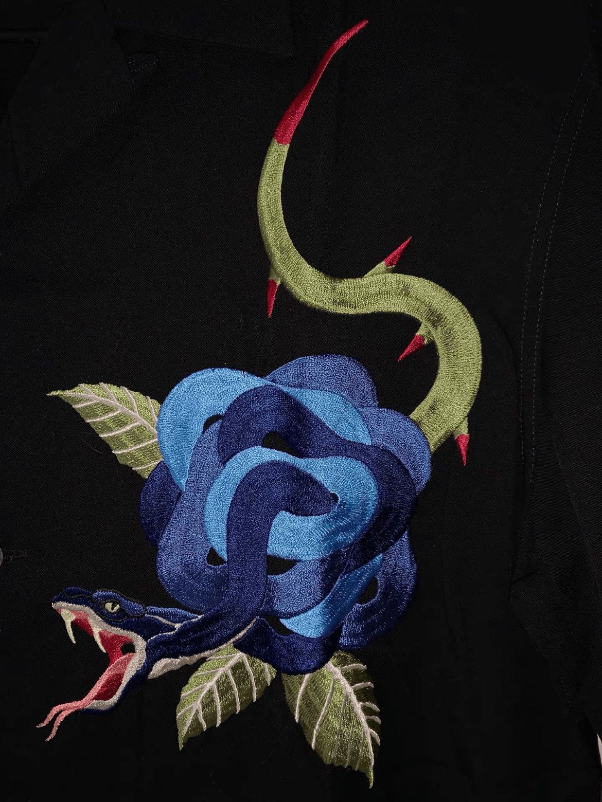 Undercover Undercover 17SS Snake Rose Stitch Shirt-2508 Size US L / EU 52-54 / 3 - 4 Thumbnail