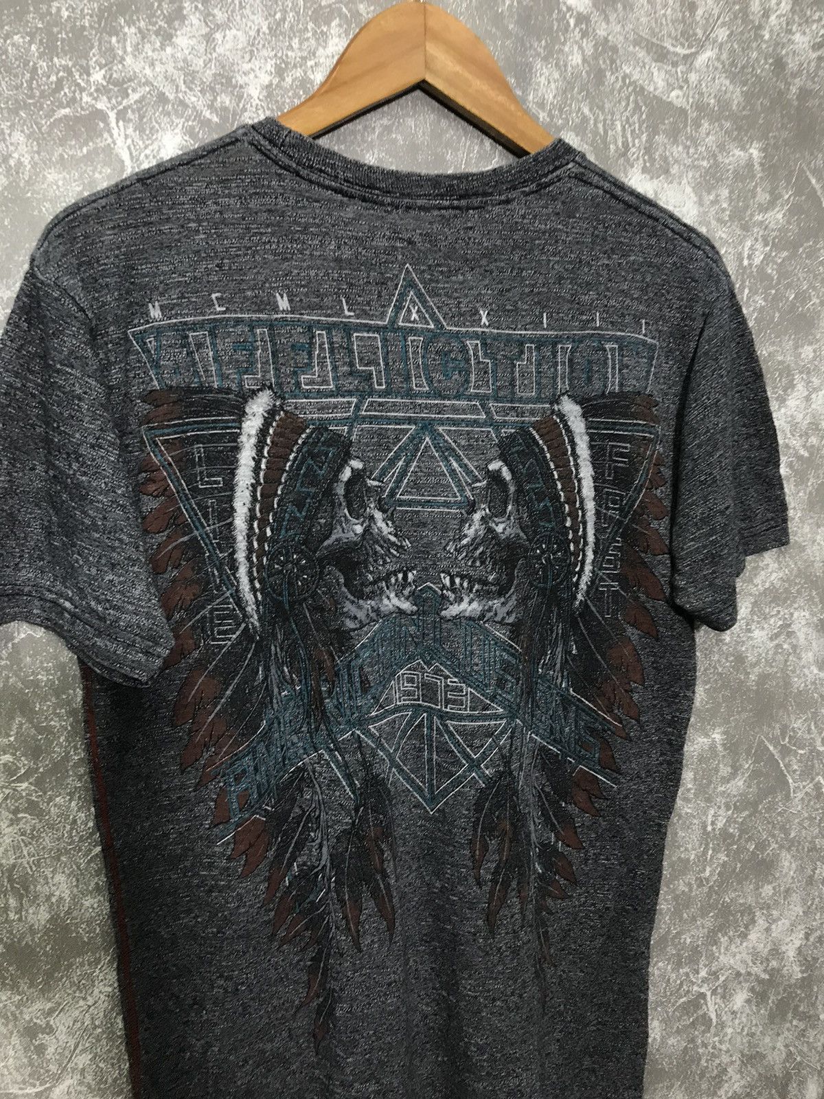 Affliction × Ed Hardy × Southpole Affliction Skull Y2K Graphic Tee Size US M / EU 48-50 / 2 - 8 Thumbnail