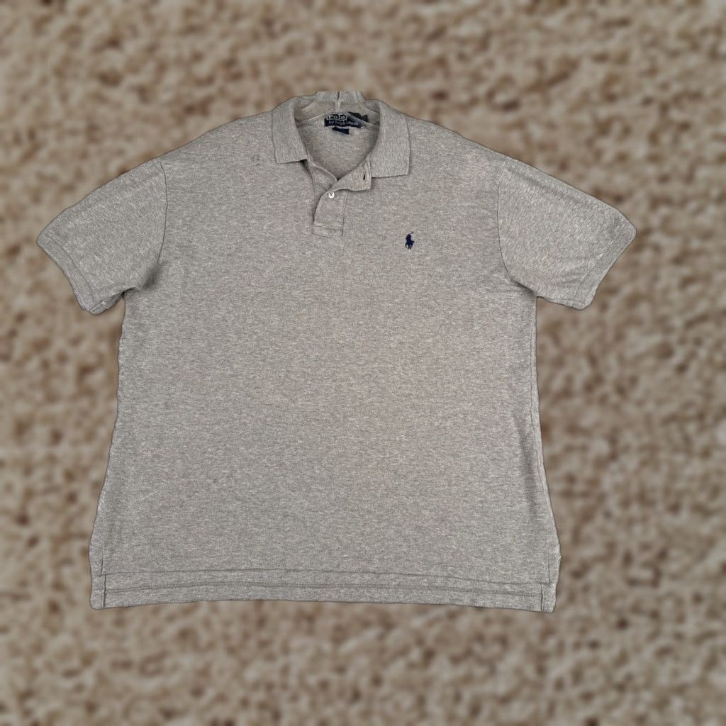 Ralph Lauren VINTAGE Ralph Lauren Polo Shirt Men Large Gray Cotton Jersey Pony Golf "Polo" Shirt Size US L / EU 52-54 / 3 - 1 Thumbnail