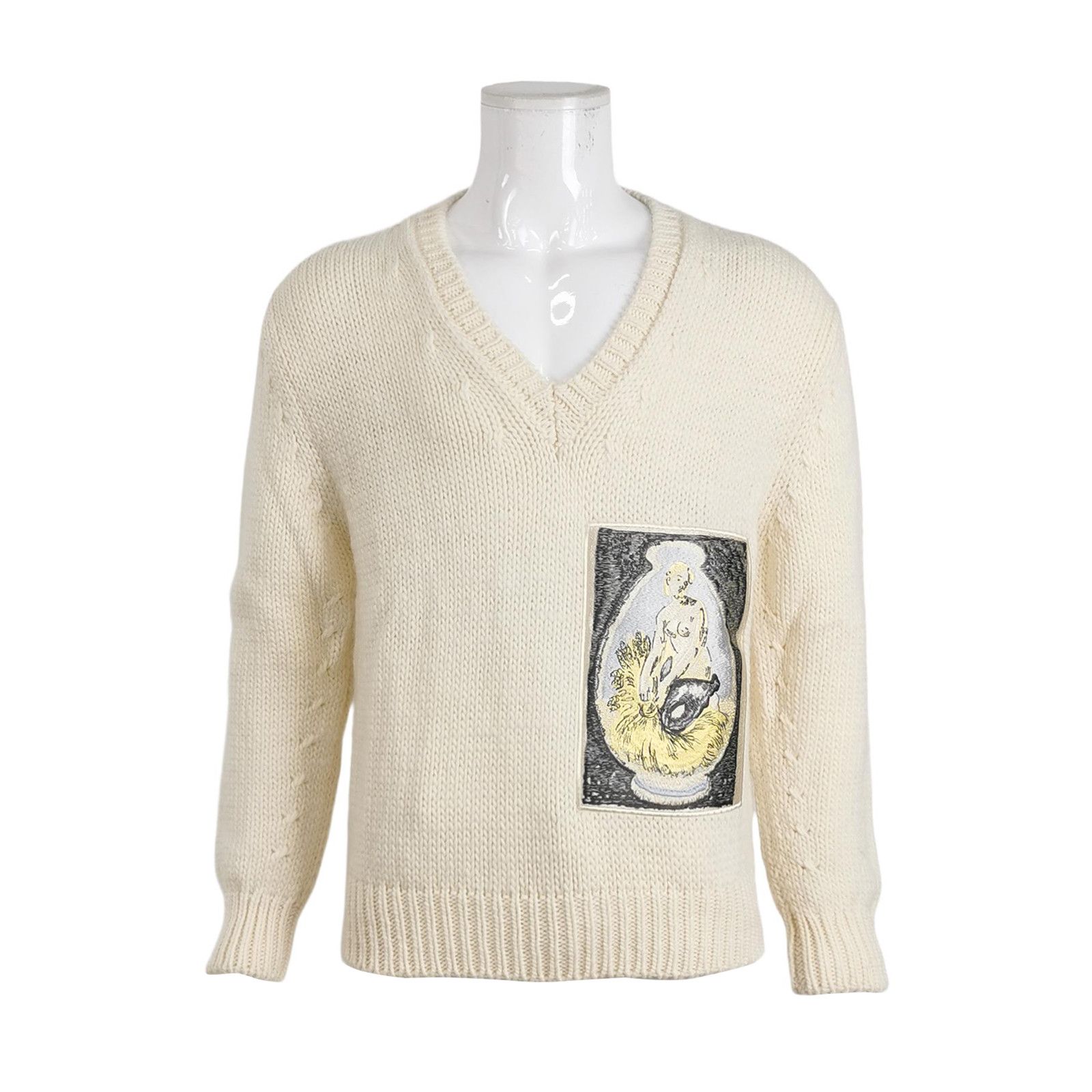 Dior Dior Homme AW05 Distressed V-Neck Knit | Grailed