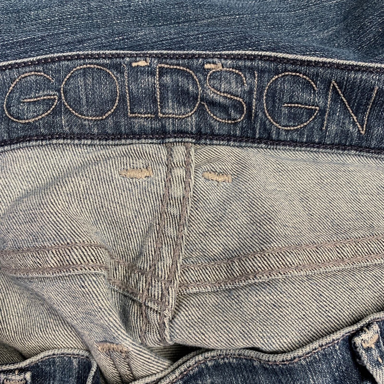 GOLDSIGN GOLDSIGN Size 27 Blue Cotton Blend Distressed Jeans Size 27" / US 4 / IT 40 - 5 Thumbnail