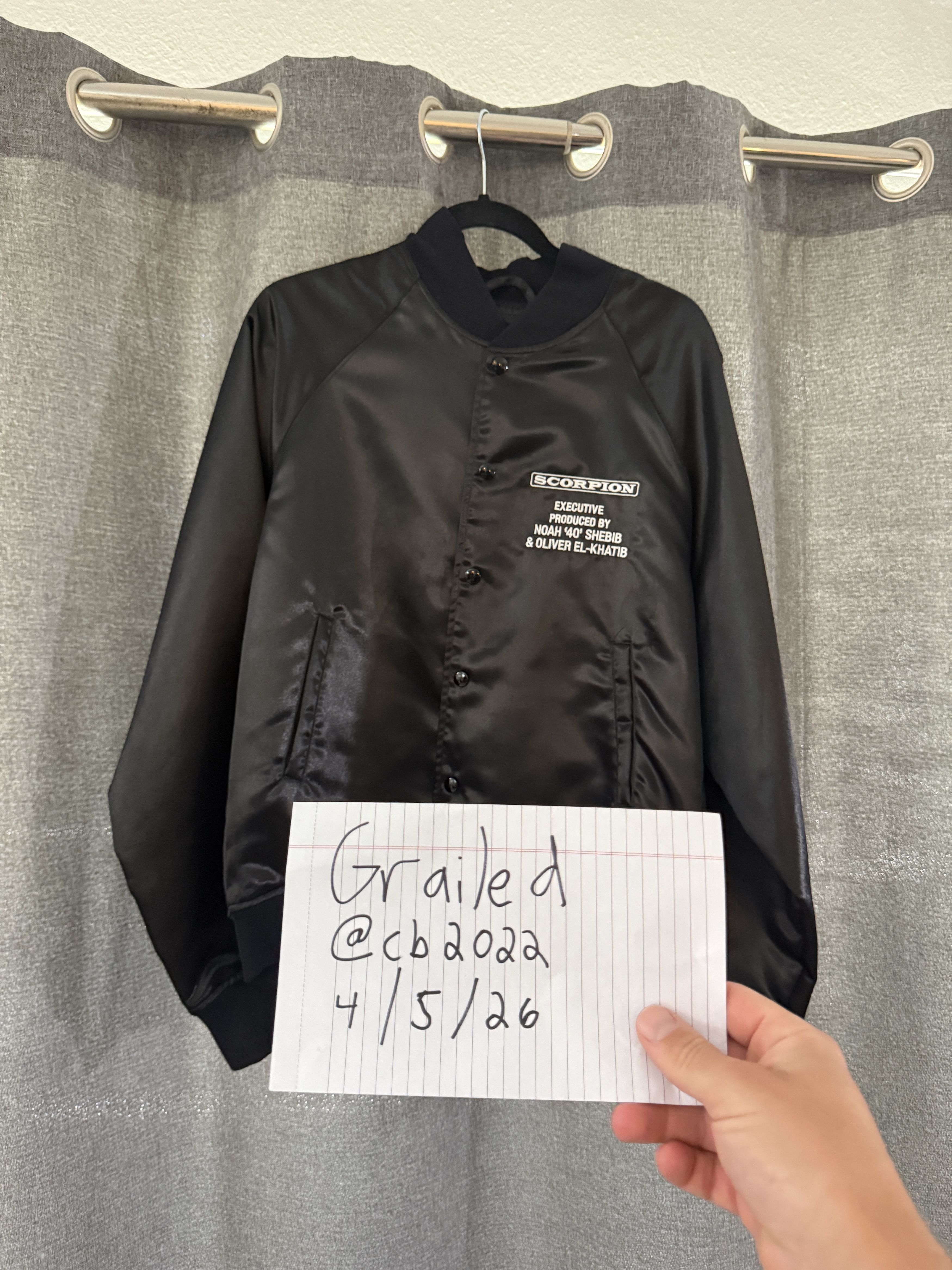Drake DRAKE SCORPION 2018 TOUR PROMO BLACK SATIN JACKET RARE Size US L / EU 52-54 / 3 - 3 Thumbnail