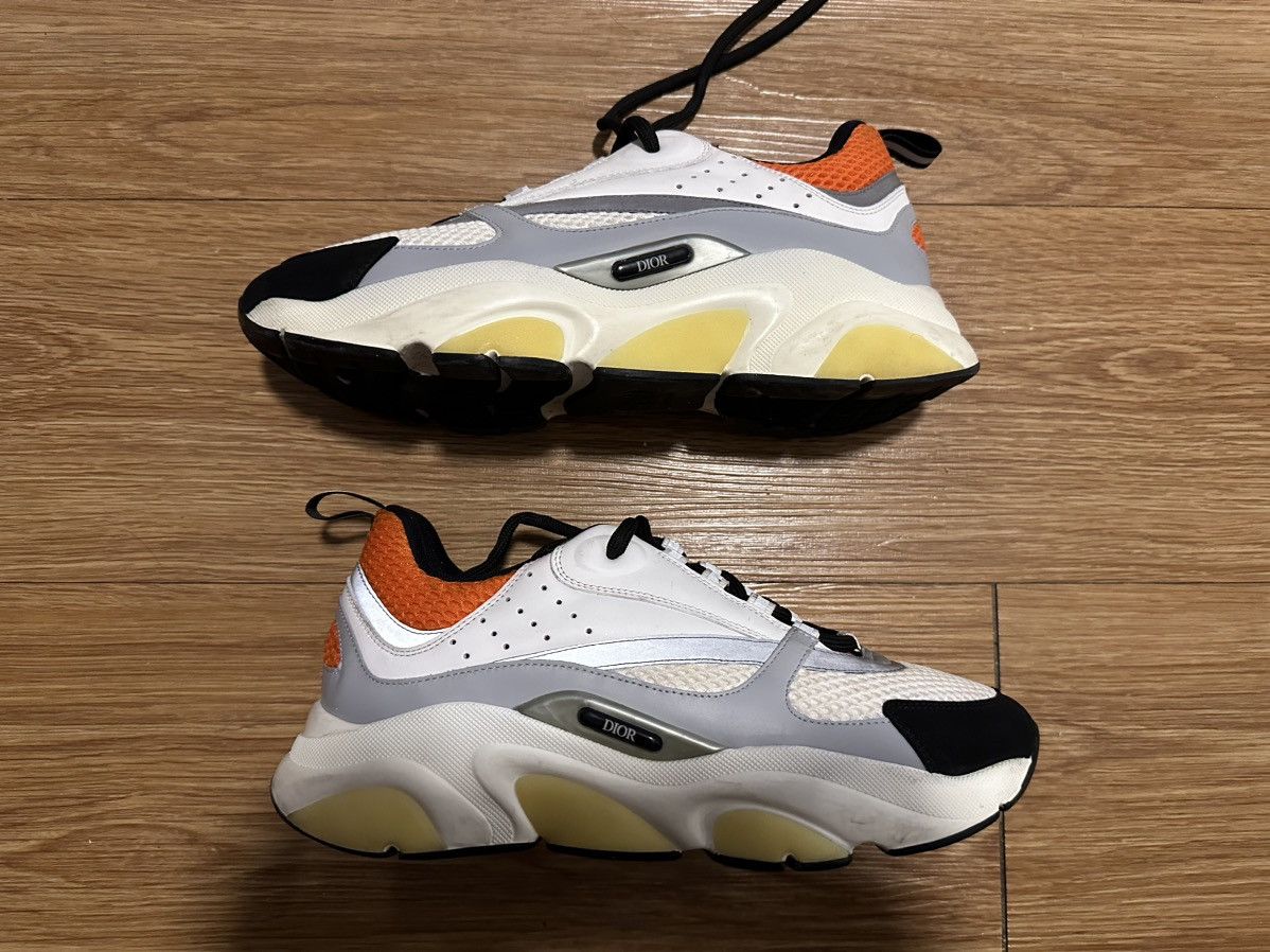Dior Dior B22 Sneaker White, Orange and Black Size US 8 / EU 41 - 2 Thumbnail