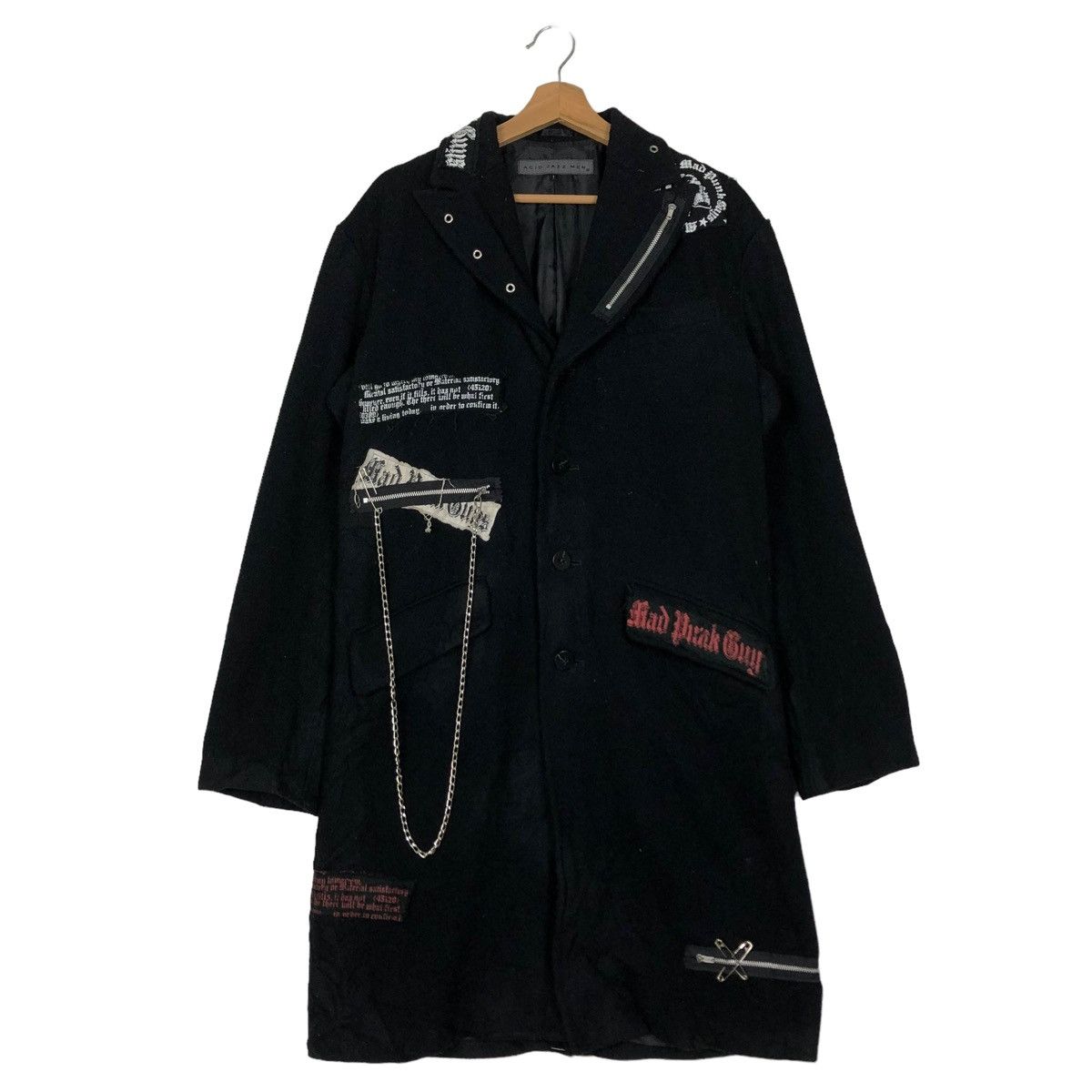 Hysteric Glamour 🔥PUNK DESIGN LONG JACKET ACID JAZZ MEN Size US L / EU 52-54 / 3 - 2 Thumbnail