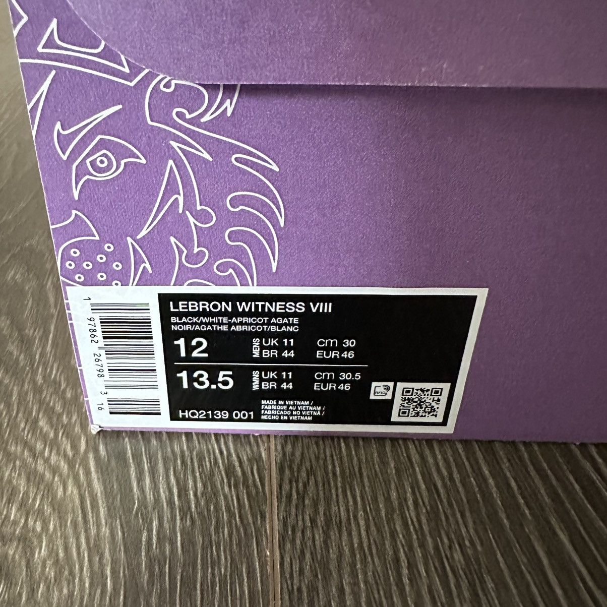 Nike Nike LeBron Witness 8 "Black Agate White" US Size 12 NEW Size US 12 / EU 45 - 8 Thumbnail