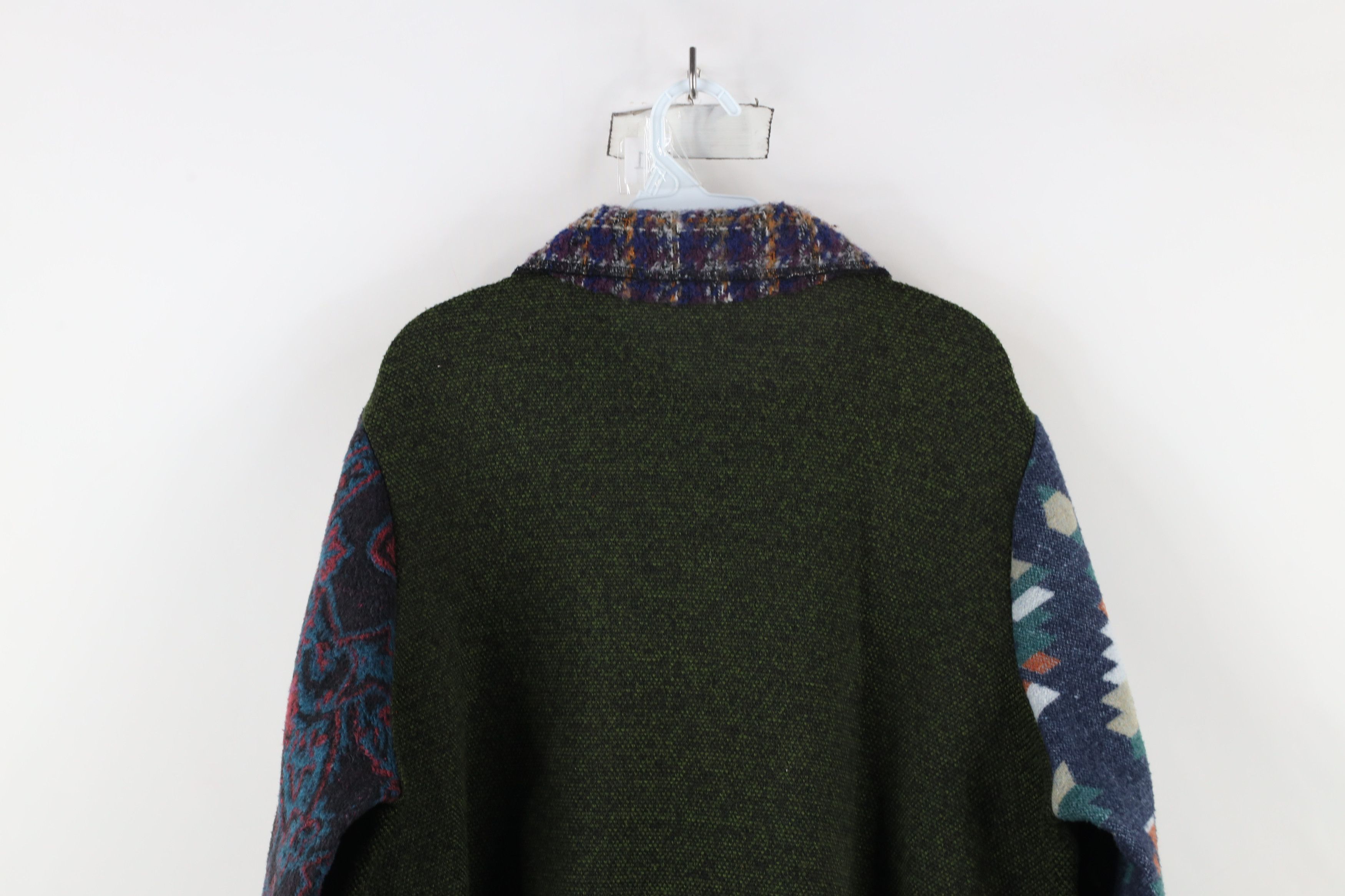 Vintage Vintage 90s Streetwear Rainbow Patchwork Lagenlook Jacket Size L / US 10 / IT 46 - 13 Thumbnail