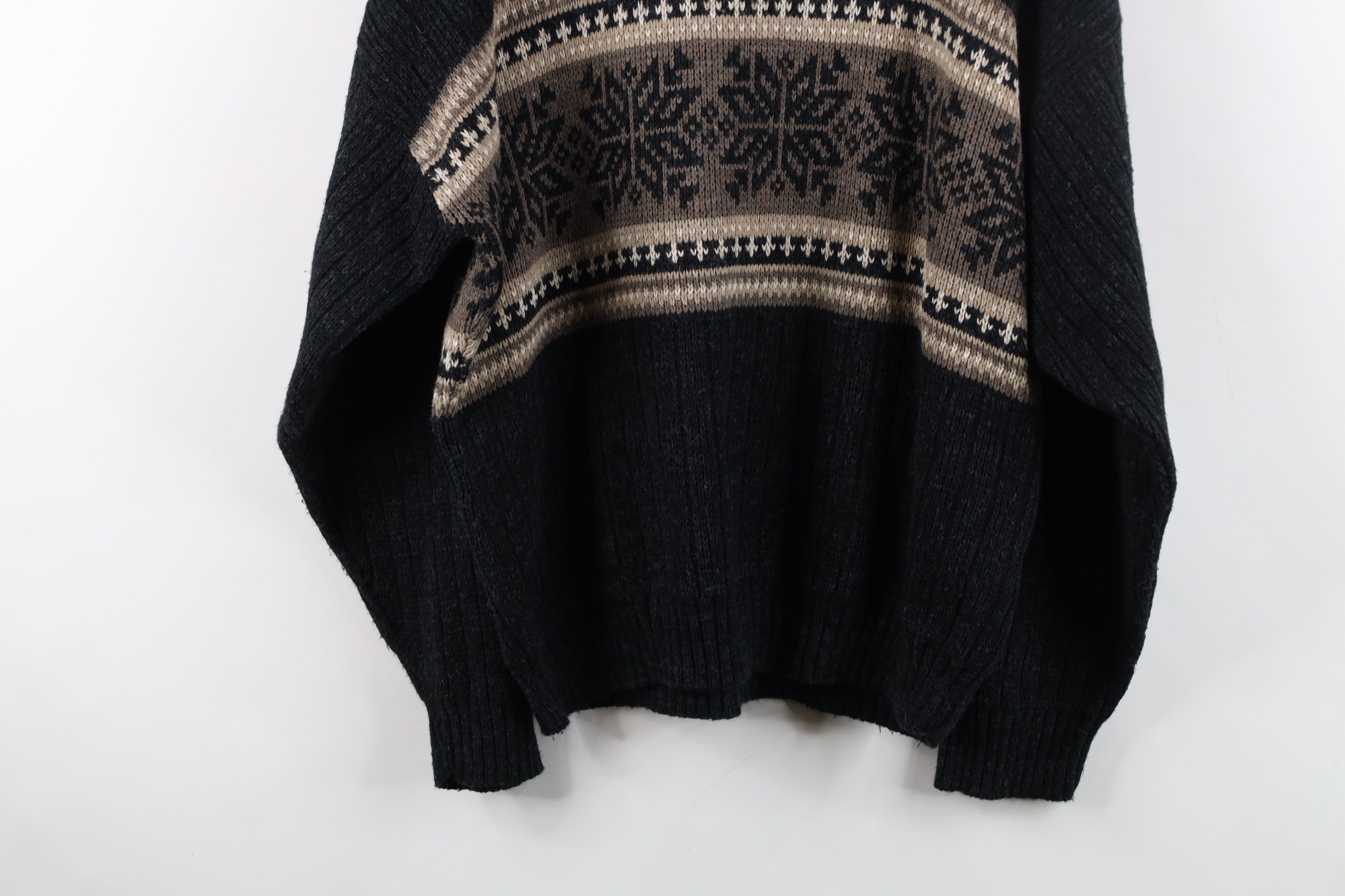 Vintage Vintage 90s Streetwear Snowflake Ribbed Knit Sweater USA Size US M / EU 48-50 / 2 - 10 Thumbnail