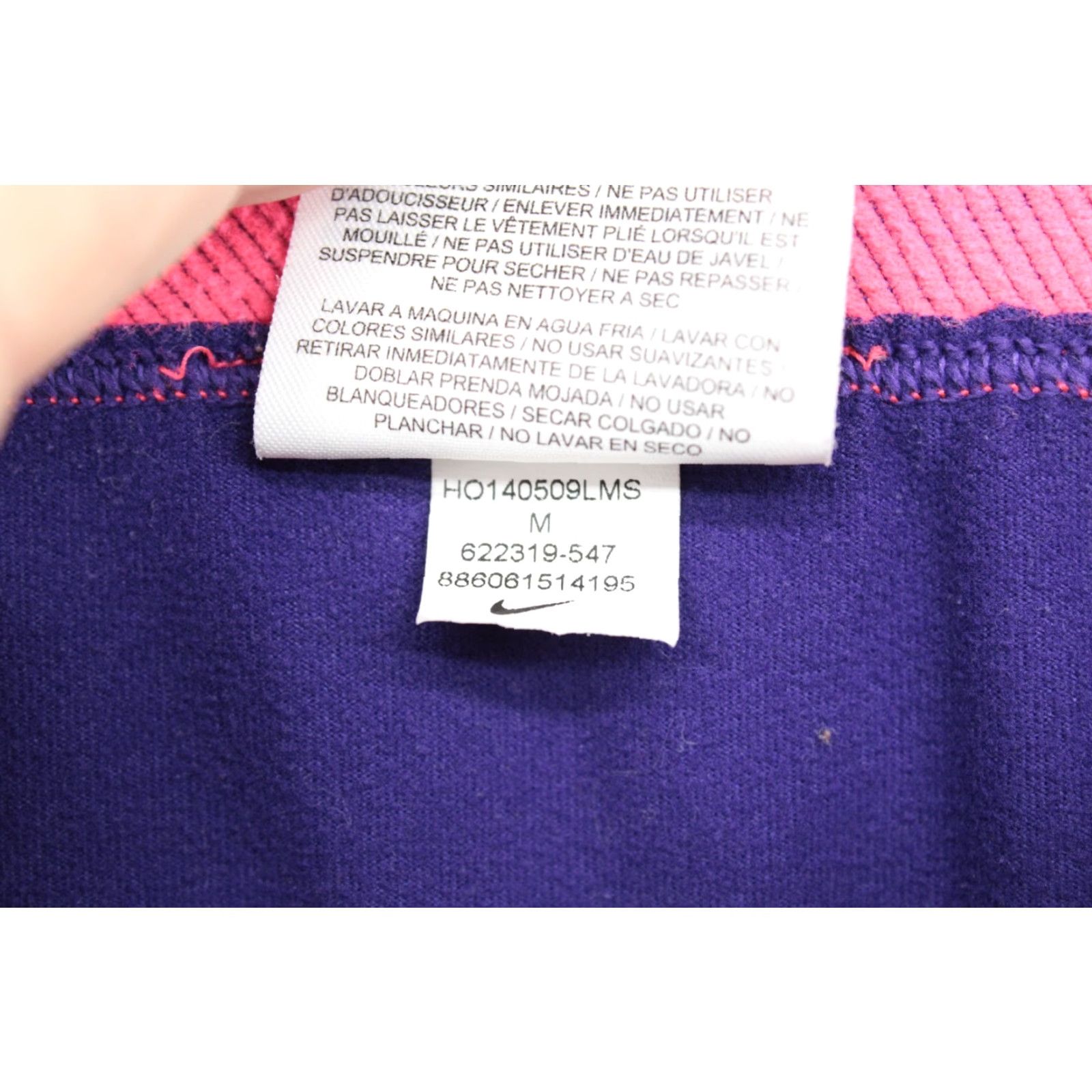 Nike Nike Pro Dri-Fit Tight Fit Leggings Women’s Medium Purple Pink Yoga Athletic Size 32" / US 10 / IT 46 - 7 Thumbnail
