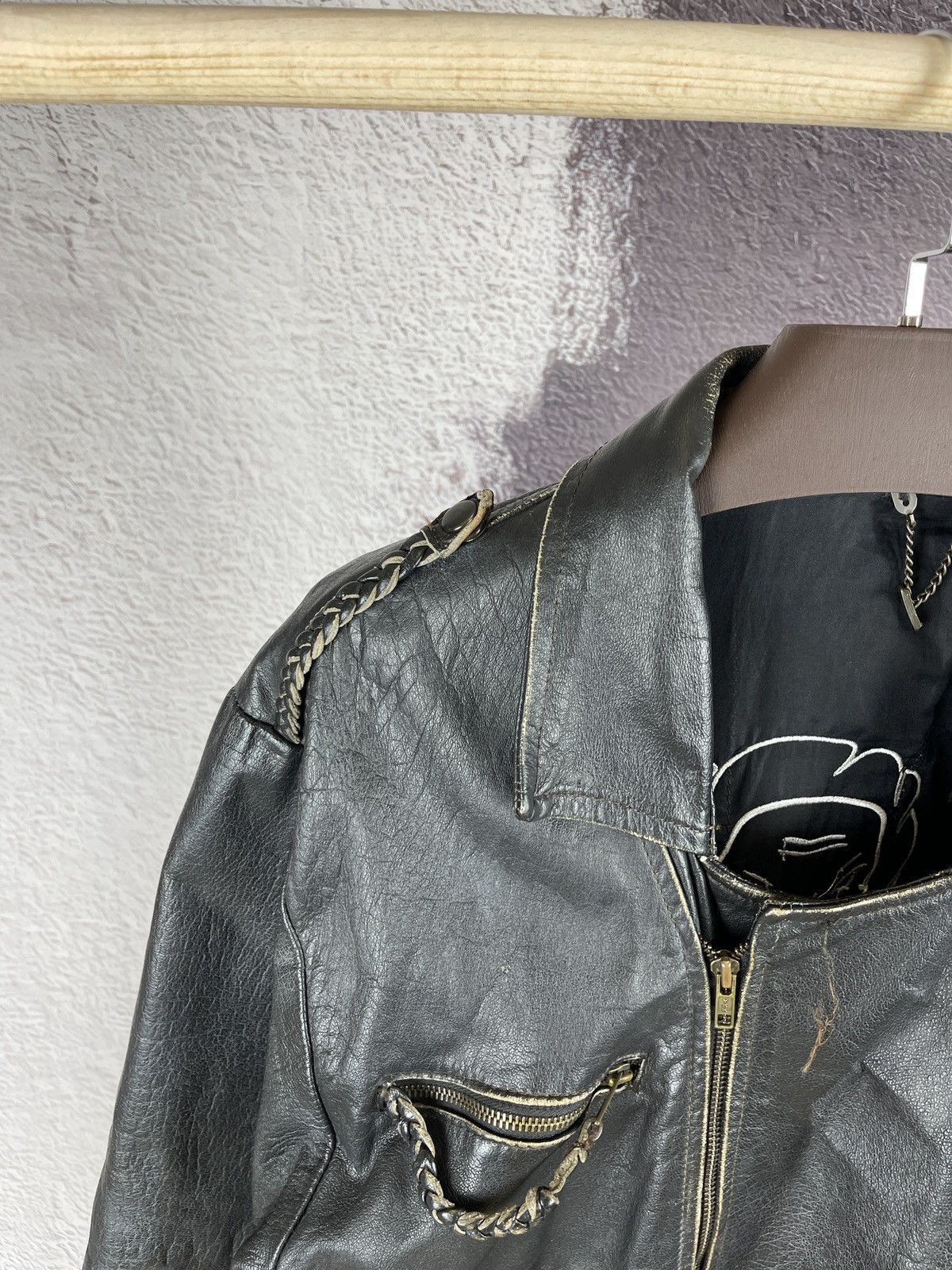 Vintage Norma Vintage 80s 90s Leather motorcycle jacket Kronos Rare Size US L / EU 52-54 / 3 - 4 Thumbnail