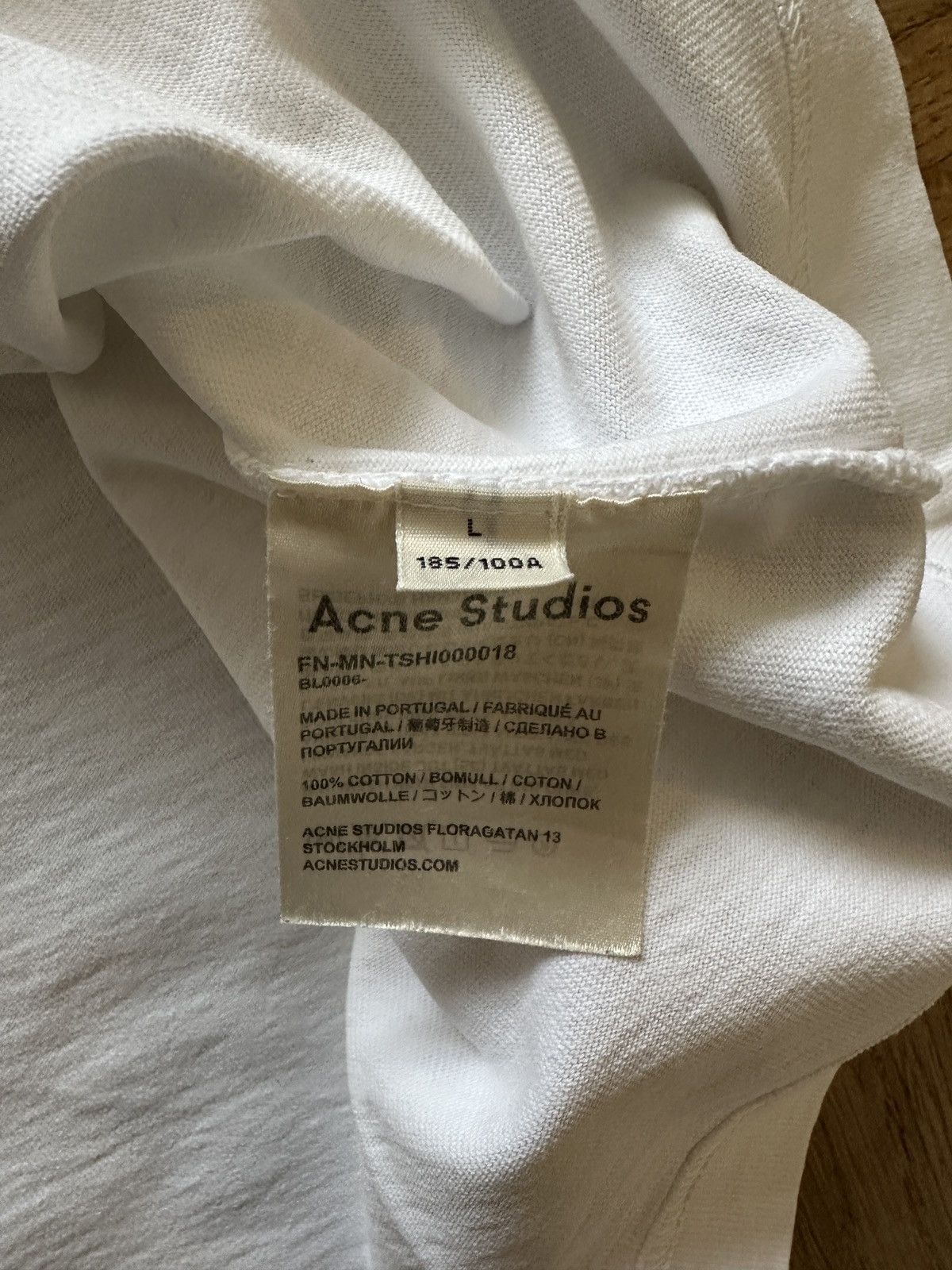 Acne Studios Acne Studios Stamp Logo T-shirt Optic White Size US L / EU 52-54 / 3 - 5 Thumbnail