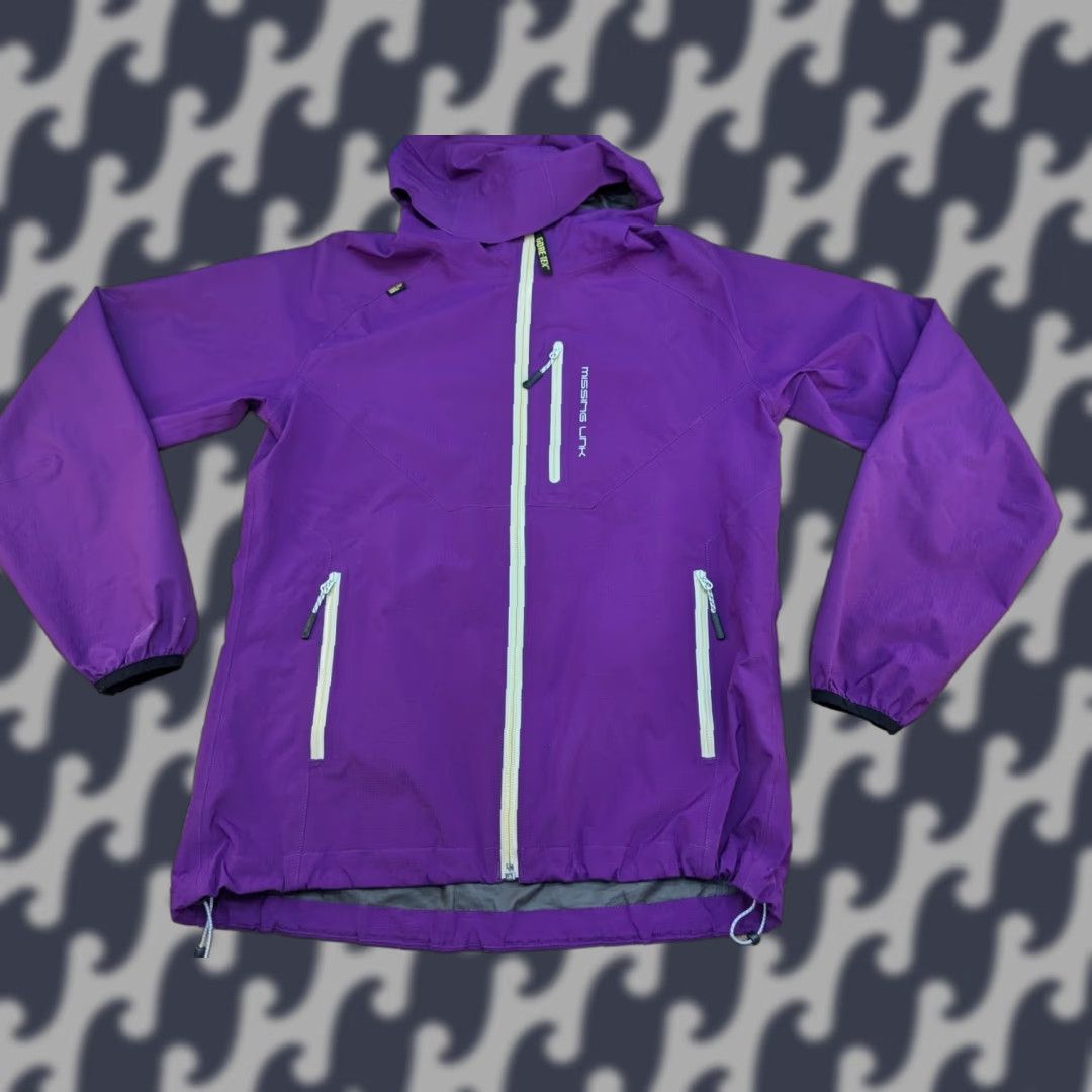 Vintage Missing Link Womens Gore-Tex Jacket Outdoor Hooded Purple Taped Seams Size 38 Windbreaker Jacket Womens Size XS / US 0-2 / IT 36-38 - 1 Thumbnail