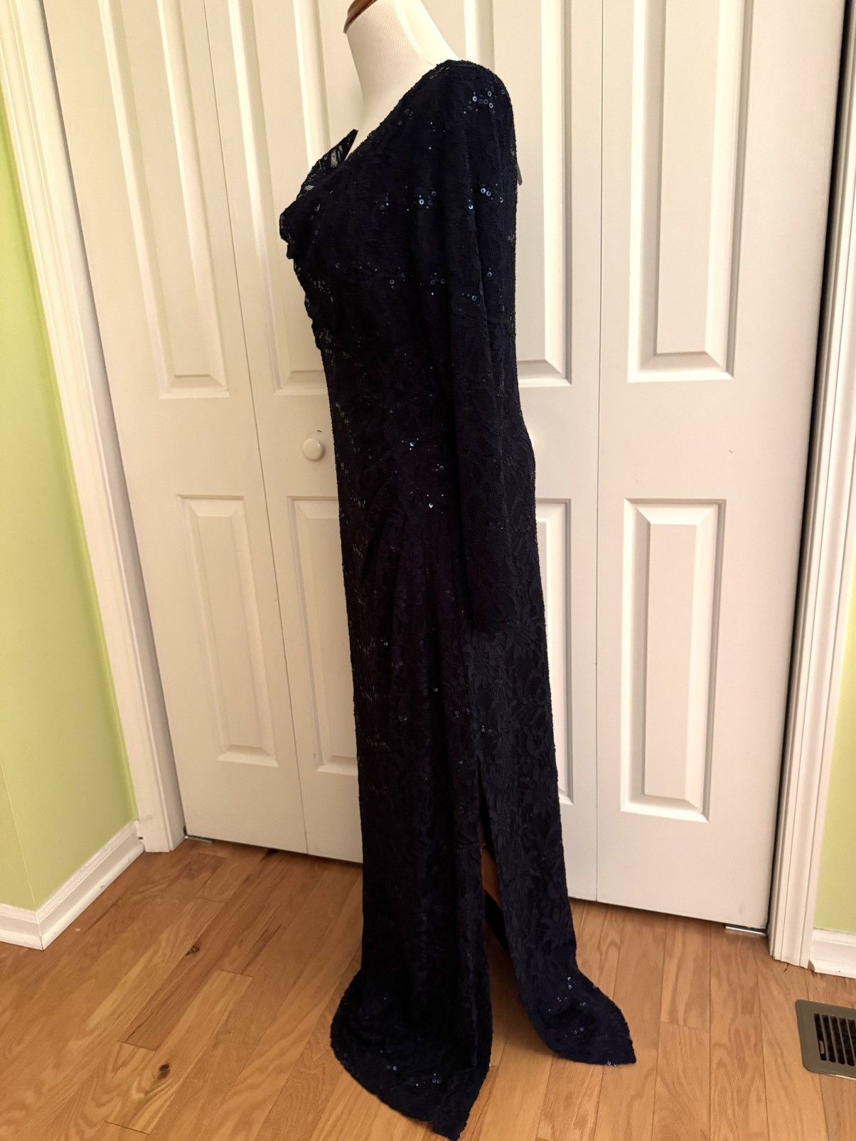 Lauren Ralph Lauren LAUREN Ralph Lauren Evening Navy Lace Long Dress 16 NWT Size XXL / US 16-18 / IT 52-54 - 4 Thumbnail