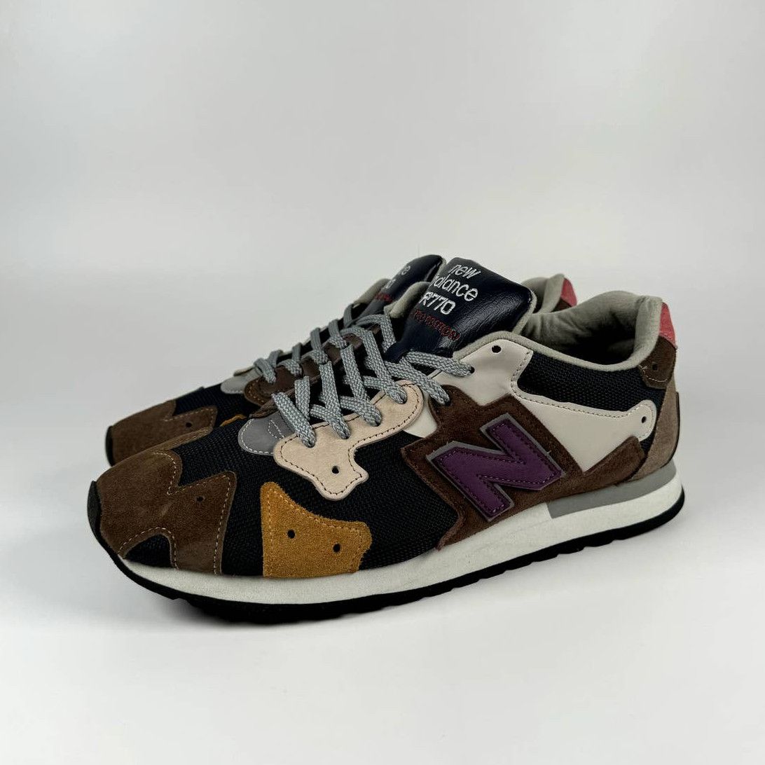 image of New Balance 770 Flimby Patches R770Spk Sneakers 9.5 in Brown, Men's