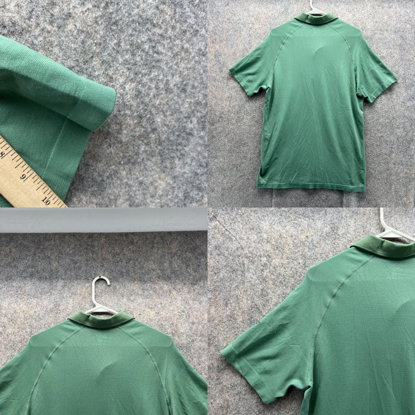 Fabletics Fabletics Polo Shirt Men L Green Nylon Polyester Casual Athletic Stretch Shirt Short Sleeve Collared Button Logo Vintage No Size US L / EU 52-54 / 3 - 8 Thumbnail