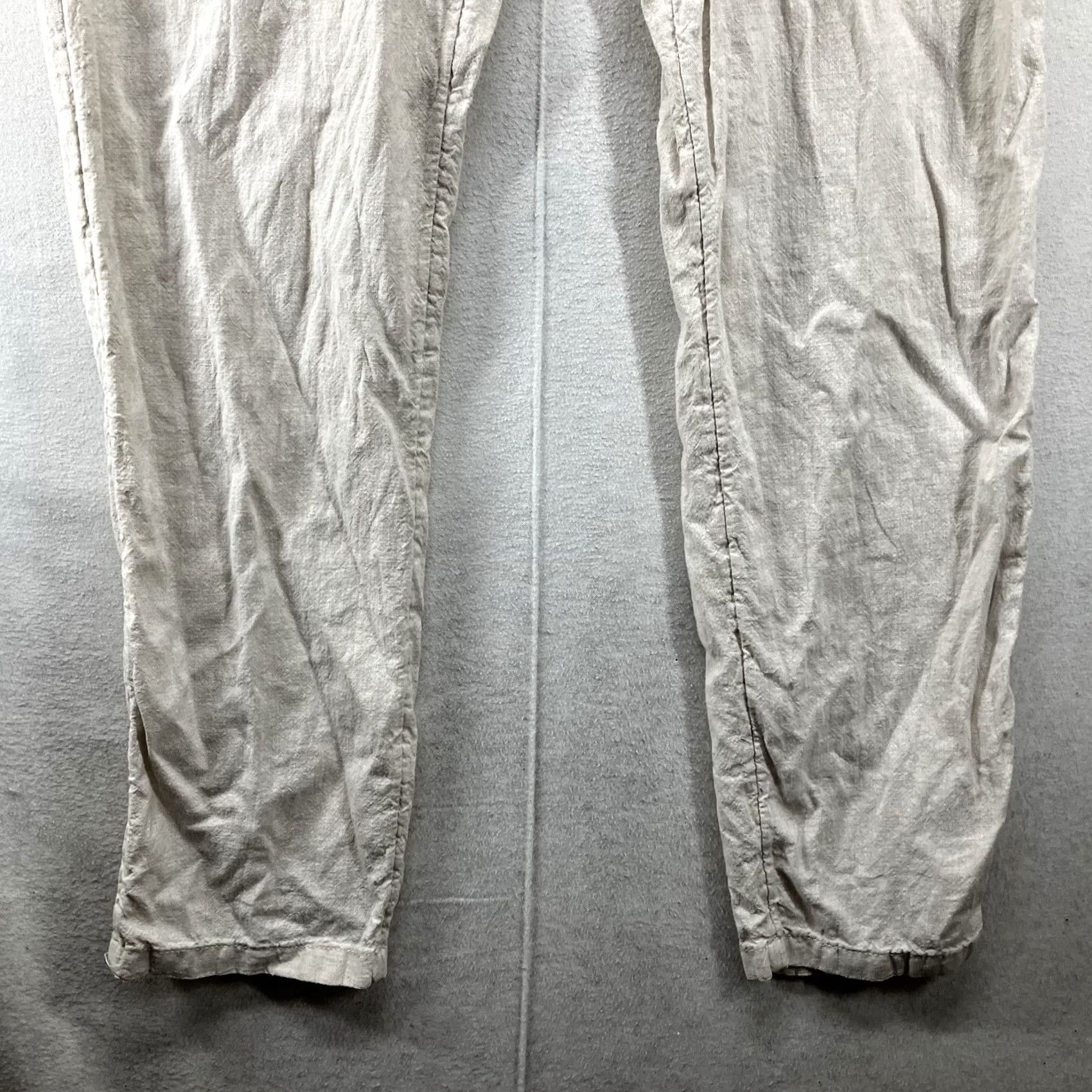 H&M H&M Women's Pants XS Beige Ivory Lagenlook Taper Drawstring Casual Size 26" / US 2 / IT 38 - 6 Thumbnail