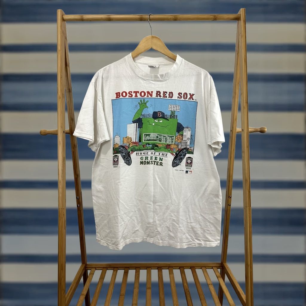 MLB VTG Boston Red Sox MLB Home Of The Green Monster Art Baseball Worn T-Shirt XL Red Mens Shirt Size US XL / EU 56 / 4 - 1 Thumbnail