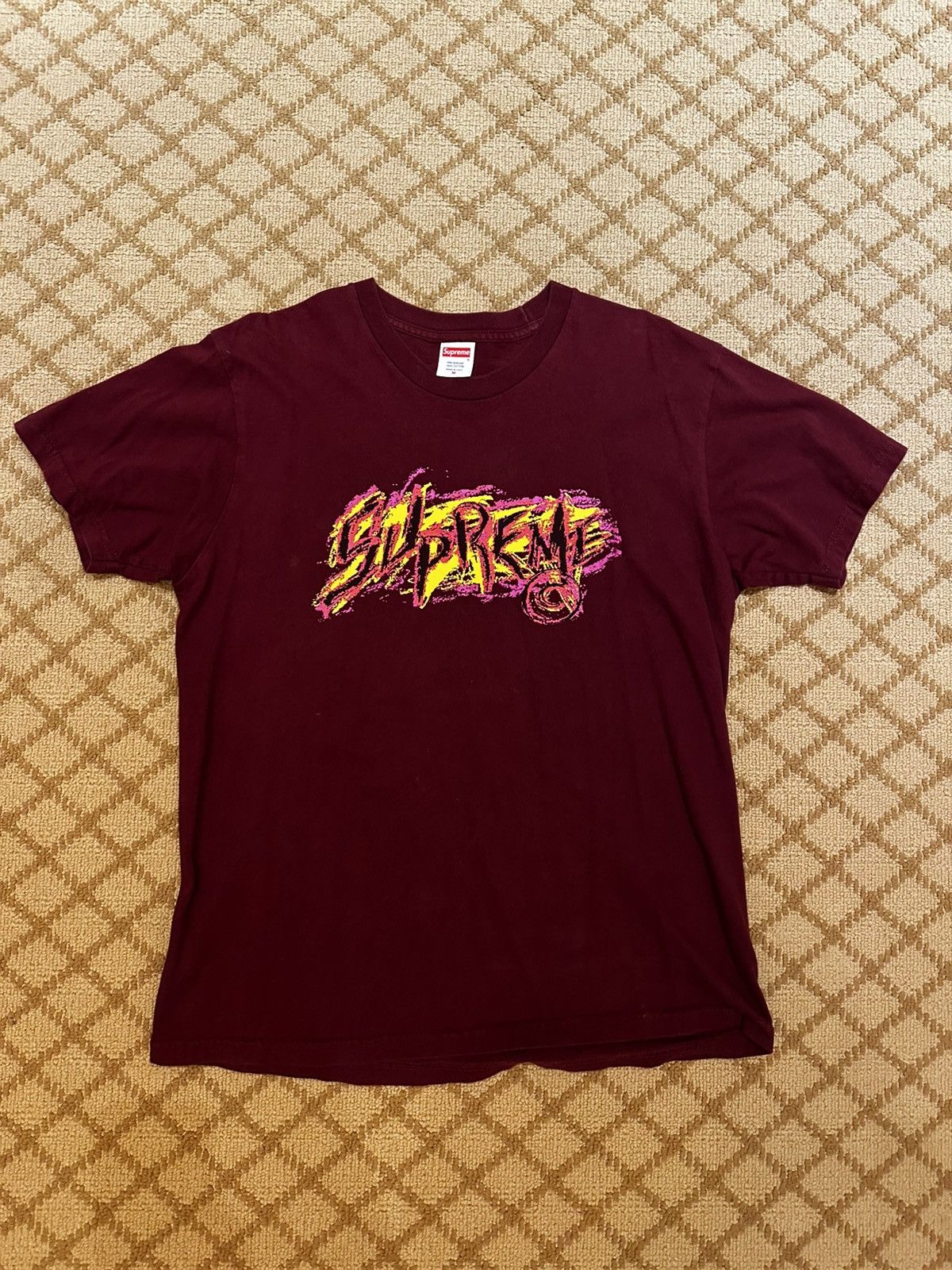 Supreme Burgundy/Red Supreme Graphic Tee Size US M / EU 48-50 / 2 - 1 Thumbnail