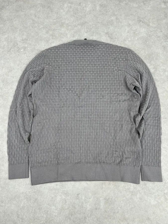 Emporio Armani AW2021 Emporio Armani Grey Woven Wool Sweater Size US M / EU 48-50 / 2 - 6 Thumbnail