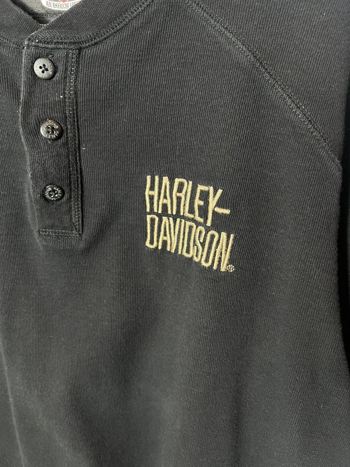 Harley Davidson Vintage streetwear racing Harley Davidson Quarter Button Tee Size US M / EU 48-50 / 2 - 3 Thumbnail