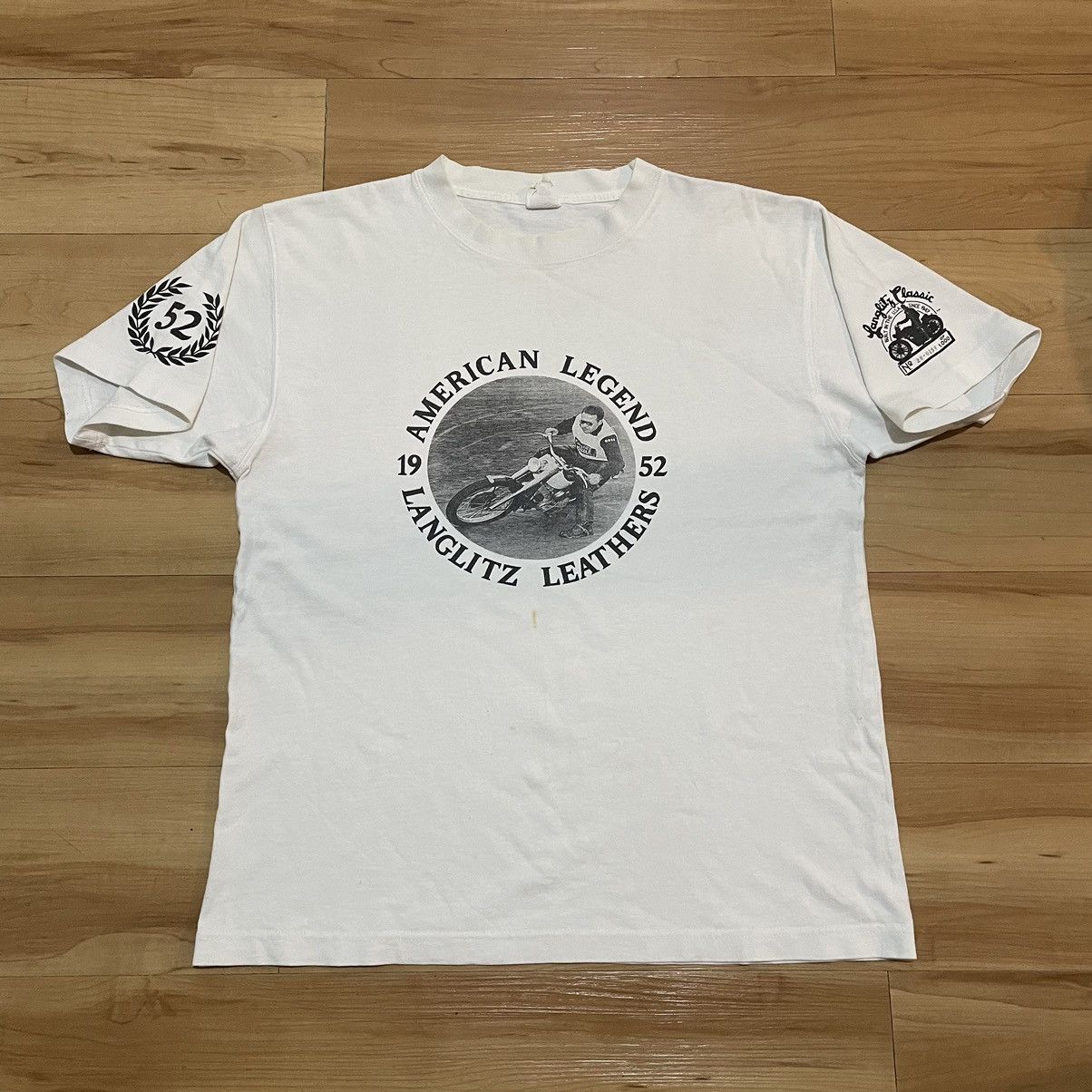 Vintage Langlitz leathers American legend t-shirt Size US L / EU 52-54 / 3 - 1 Thumbnail
