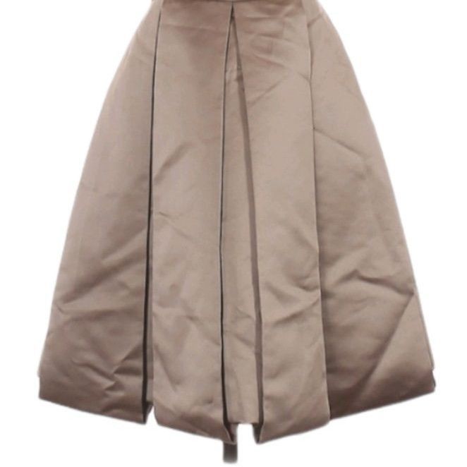 Vintage Vtg 80s Artsy Satin Formal Strapless Dress Sz 10 Taupe Pleat Size L / US 10 / IT 46 - 4 Thumbnail