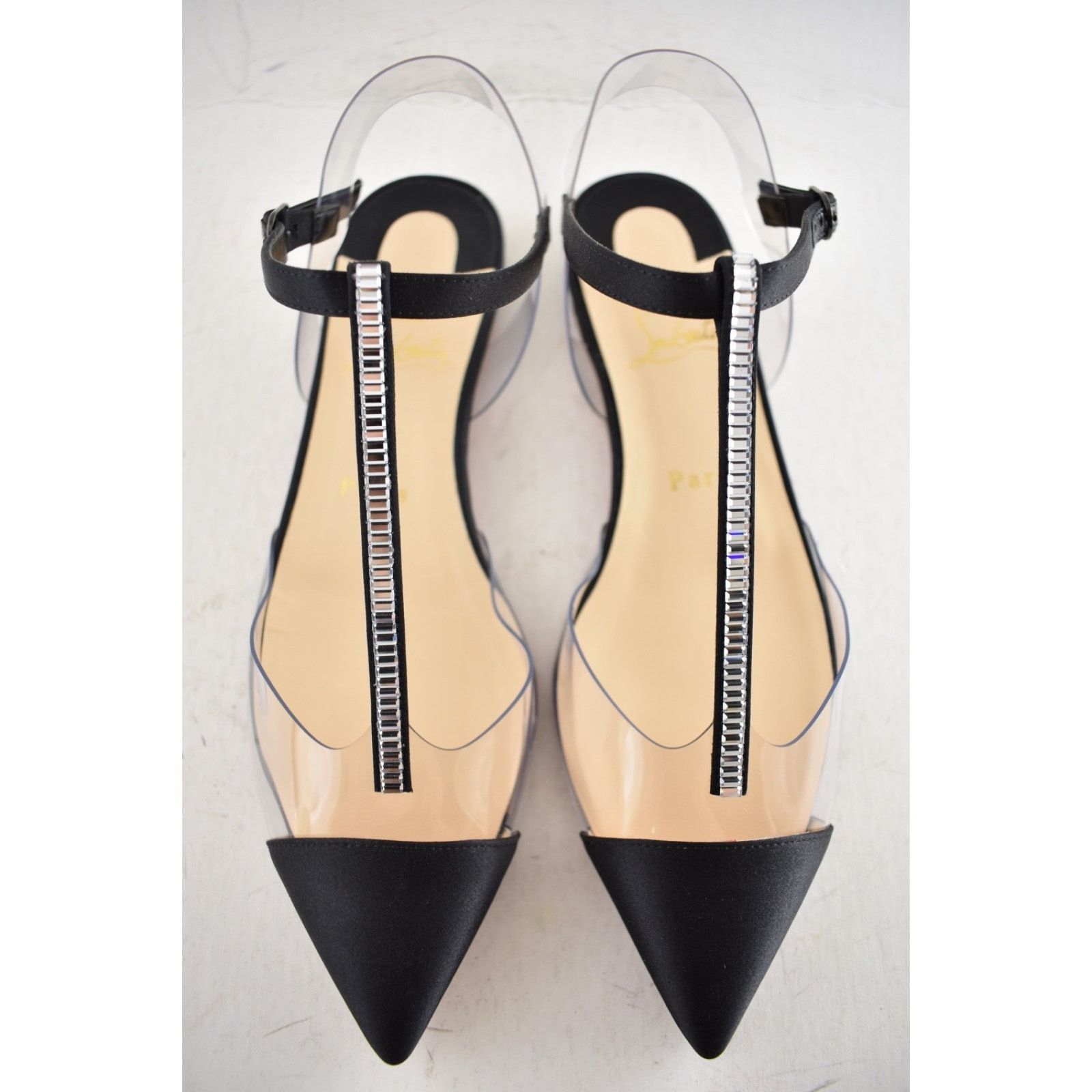 Christian Louboutin Christian Louboutin Nosy Strass PVC Ballerina Flat 37.5 Size US 7.5 / IT 37.5 - 11 Thumbnail