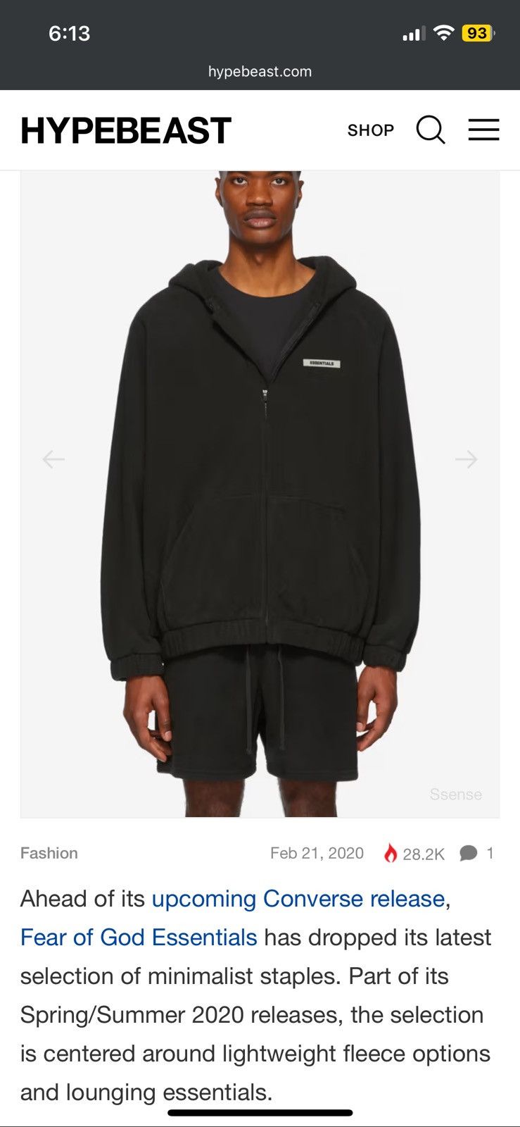 Fear of God 🔥Fear of God Essentials Polar Fleece Jacket Black SZ Medium Size US M / EU 48-50 / 2 - 10 Thumbnail