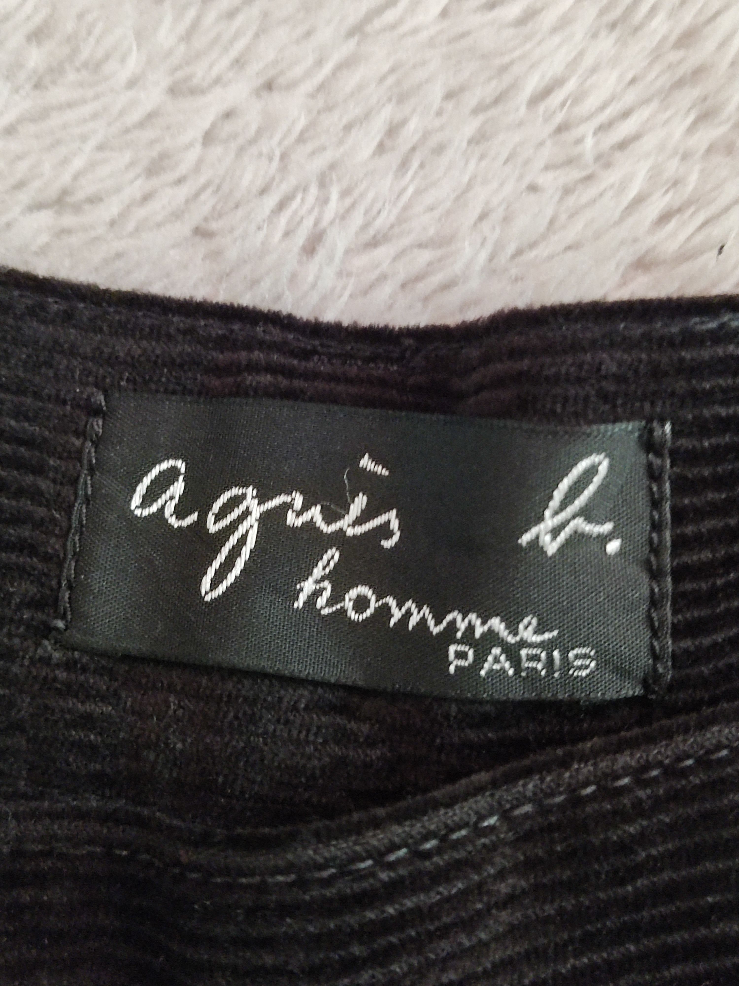 agnes b. agnès b. Black Corduroy Pants | French designer– Slim Fit Size US 35 - 12 Thumbnail