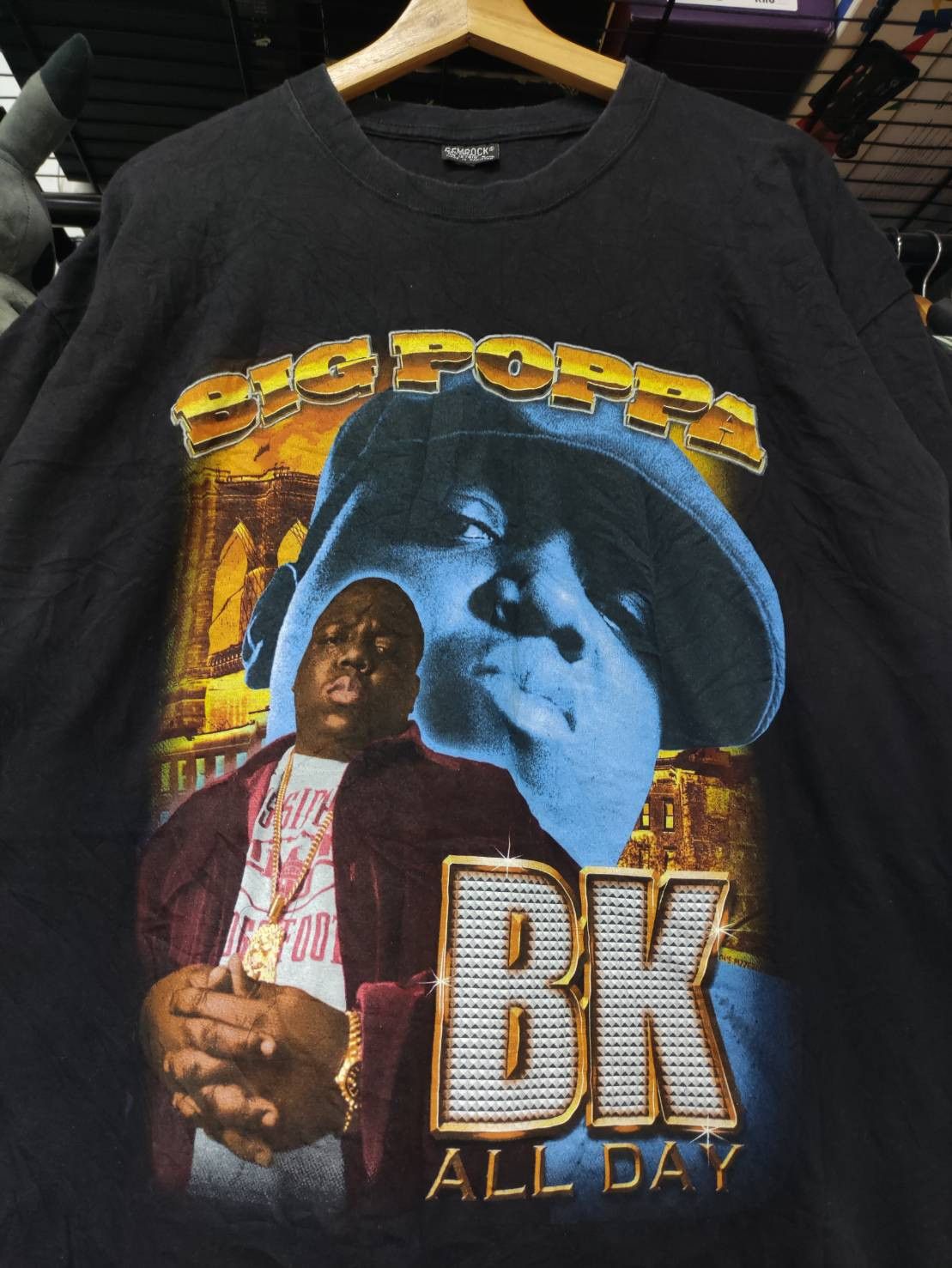 Rap Tees Vtg 00's The Notorious B.I.G " Big Poppa BK All Day " Size US XL / EU 56 / 4 - 1 Thumbnail
