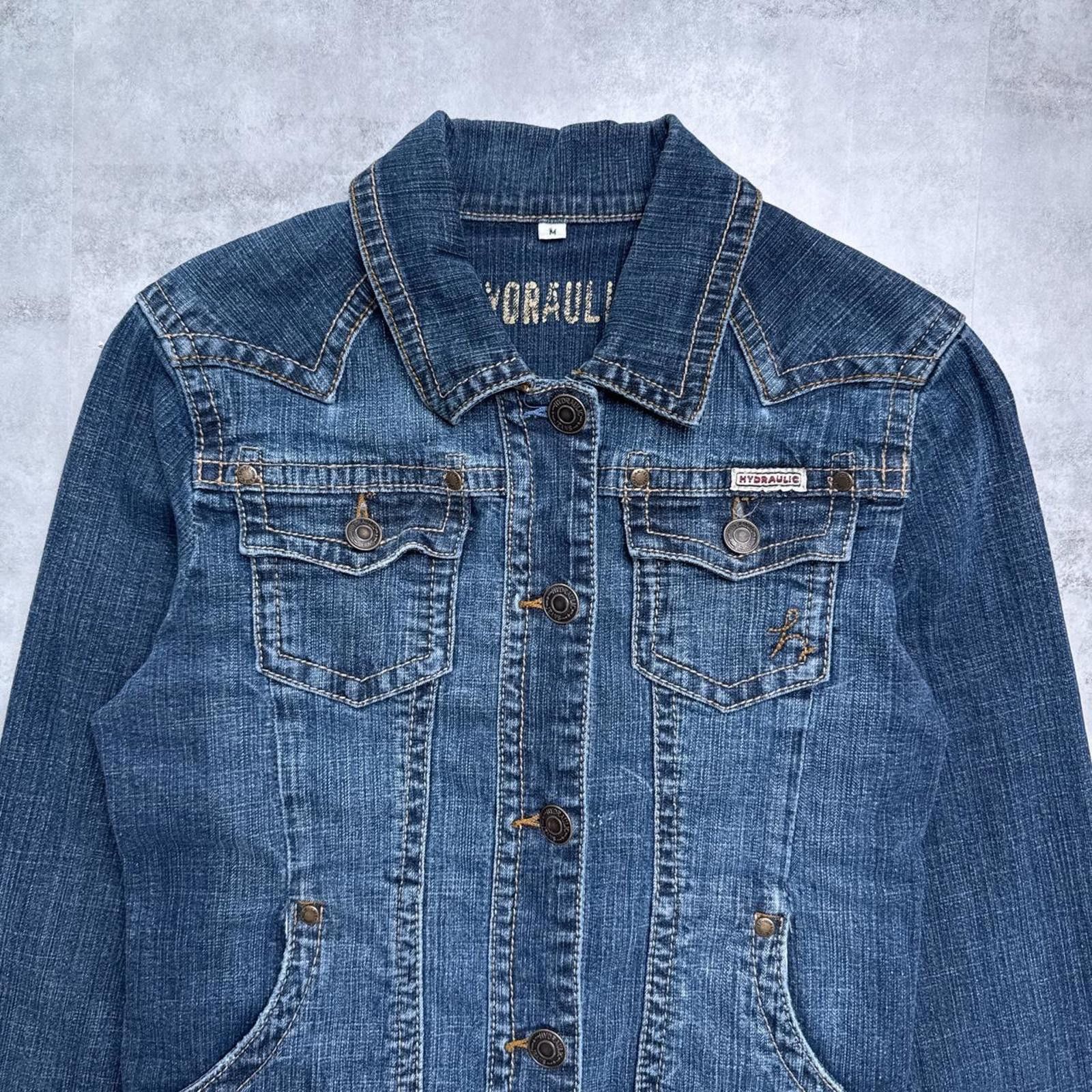 Other Y2K Hydraulic 00s Denim Vintage Button Up Jacket Size M / US 6-8 / IT 42-44 - 6 Thumbnail