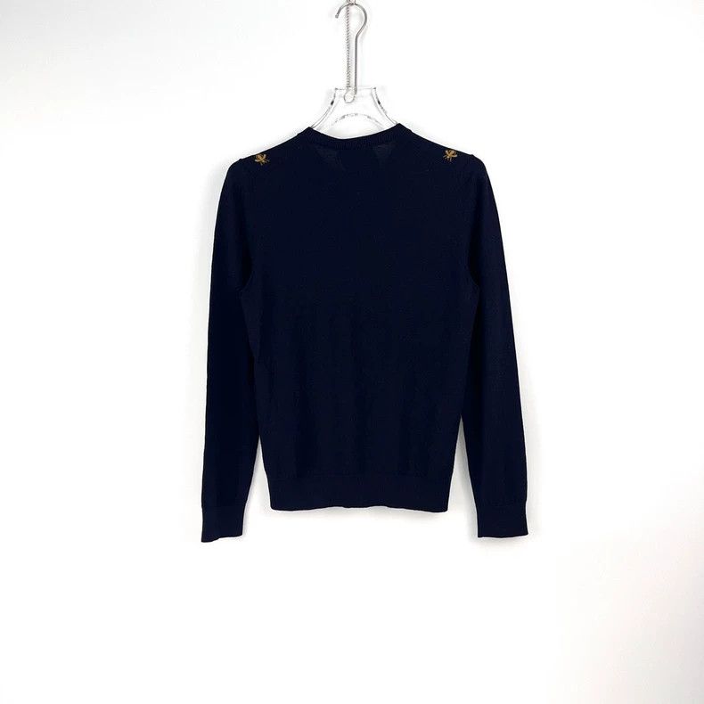 Gucci Gucci Dark blue bee logo wool sweater 2502-Nextarrow Size US M / EU 48-50 / 2 - 4 Thumbnail