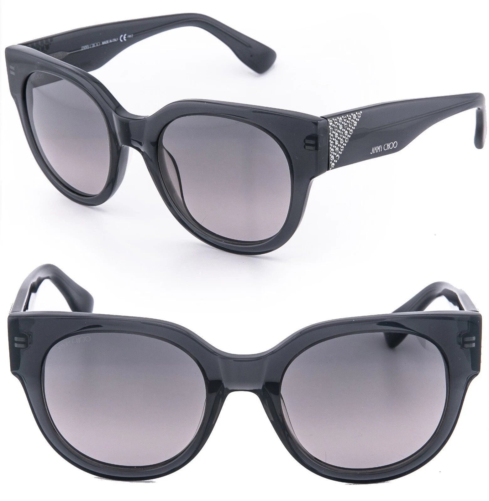Jimmy Choo JIMMY CHOO OLA Translucent Grey Crystal Sunglasses Ola/S Size ONE SIZE - 1 Thumbnail