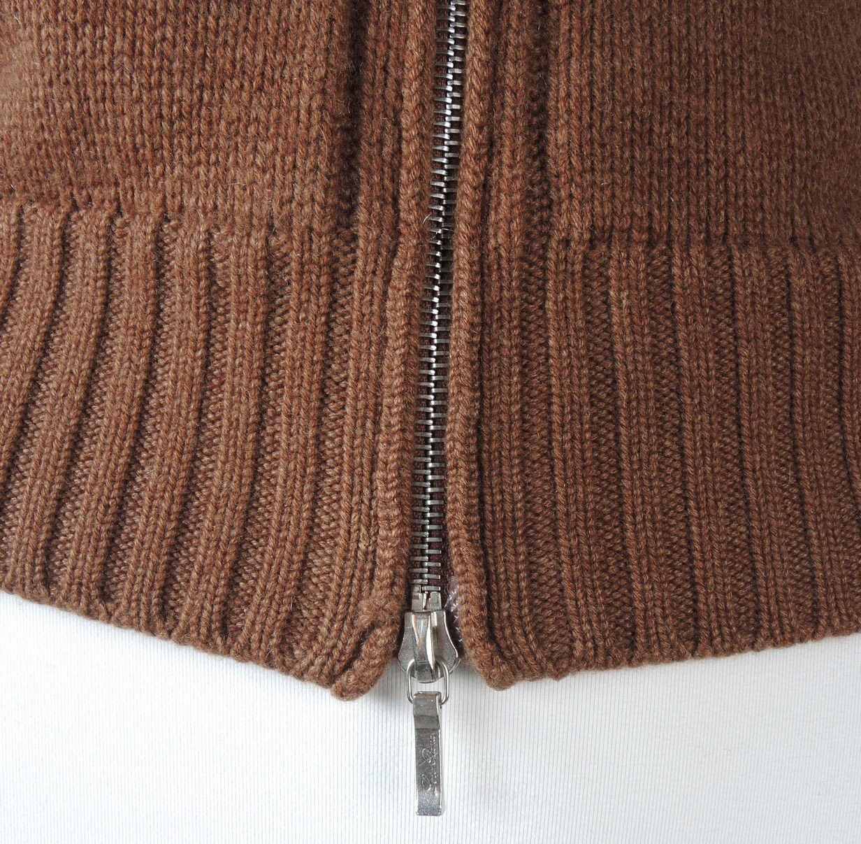 Loro Piana o1smst1ft0424 Cashmere Zip Cardigan in Brown Size S / US 4 / IT 40 - 4 Thumbnail