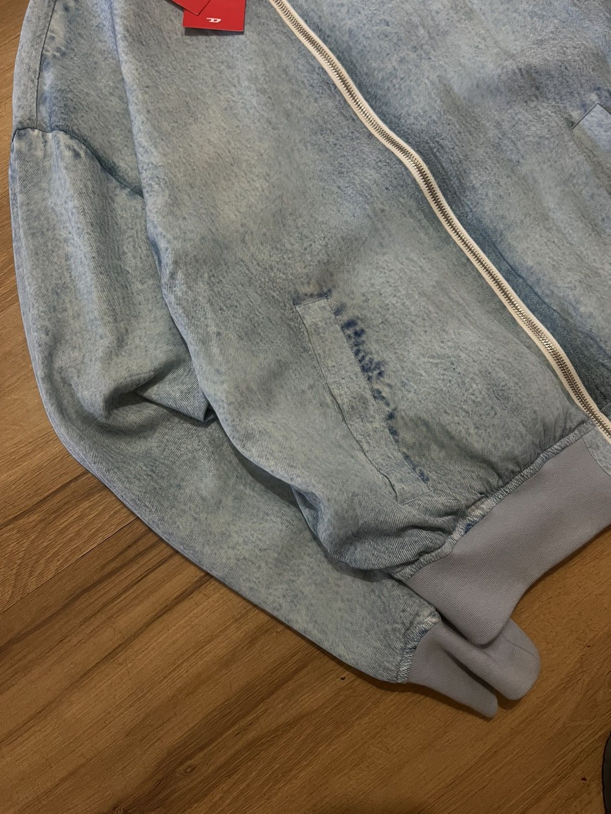 Diesel BNWT Diesel Acid Wash Denim Bomber Jacket Size US M / EU 48-50 / 2 - 3 Thumbnail