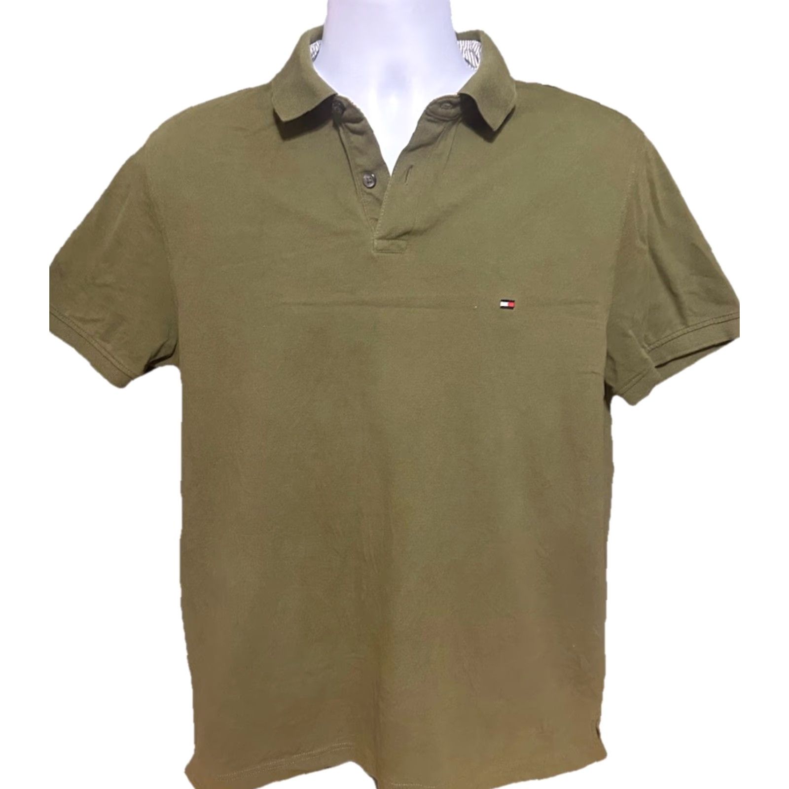 Tommy Hilfiger Tommy Hilfiger Polo Shirt Men XL Fits Large Army Green Regular Fit Polo Shirt Short Sleeve Solid Green 1985 IM 1985 Logo Size US L / EU 52-54 / 3 - 2 Thumbnail