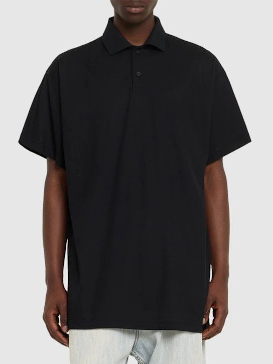 Balenciaga o1lsvrm0425 Polo Shirt in Black Size US M / EU 48-50 / 2 - 3 Thumbnail