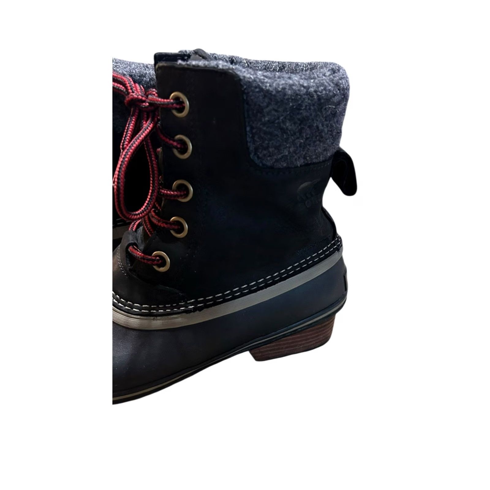 SOREL SOREL Slimpack II Winter Boots Black Leather/Rubber/Wool Waterproof Women Sz 6.5 Size US 7 / IT 37 - 3 Thumbnail