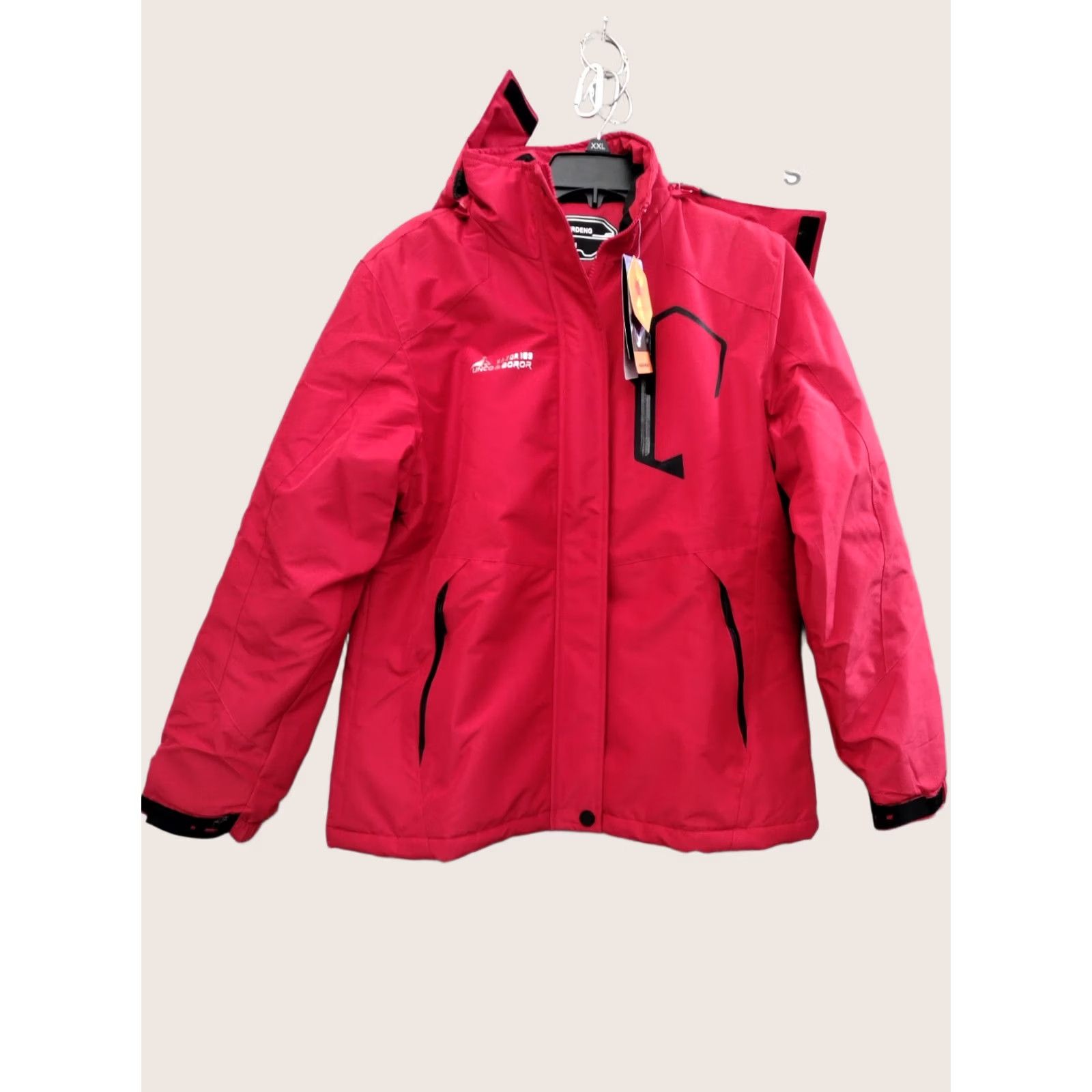 Vintage MOERDENG Jacket Winter Waterproof Hooded Full Zip M Red Mens Size US M / EU 48-50 / 2 - 1 Thumbnail