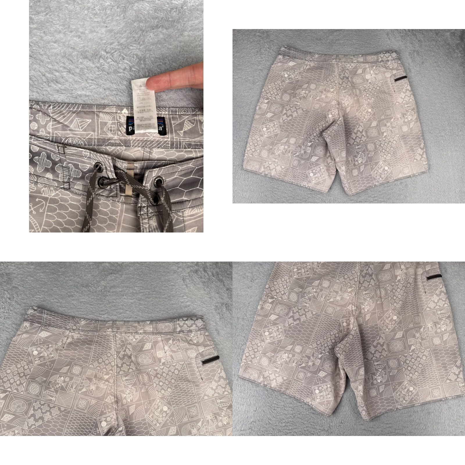Patagonia Patagonia Board Shorts Mens 40 Gray Wavefarer 11" Nylon Beach Trunks Pockets Drawstring Size US 40 / EU 56 - 9 Thumbnail