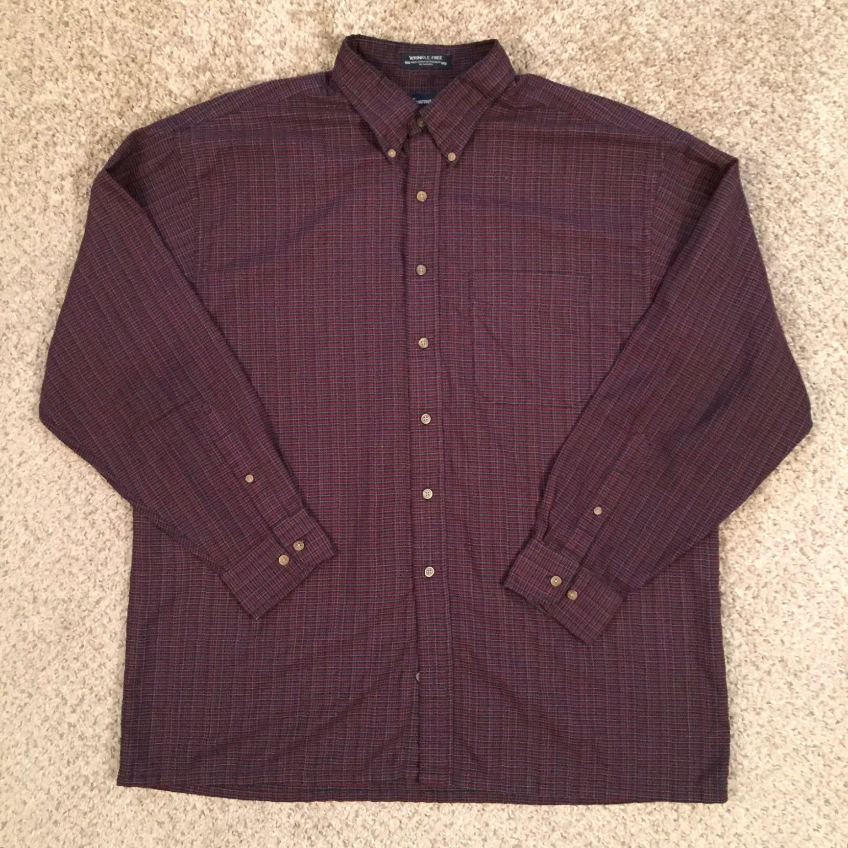 Arrow Arrow Tournament Shirt Big 1X Long Sleeve Red Button-Up Mens Plaid Casual Size US XL / EU 56 / 4 - 2 Thumbnail
