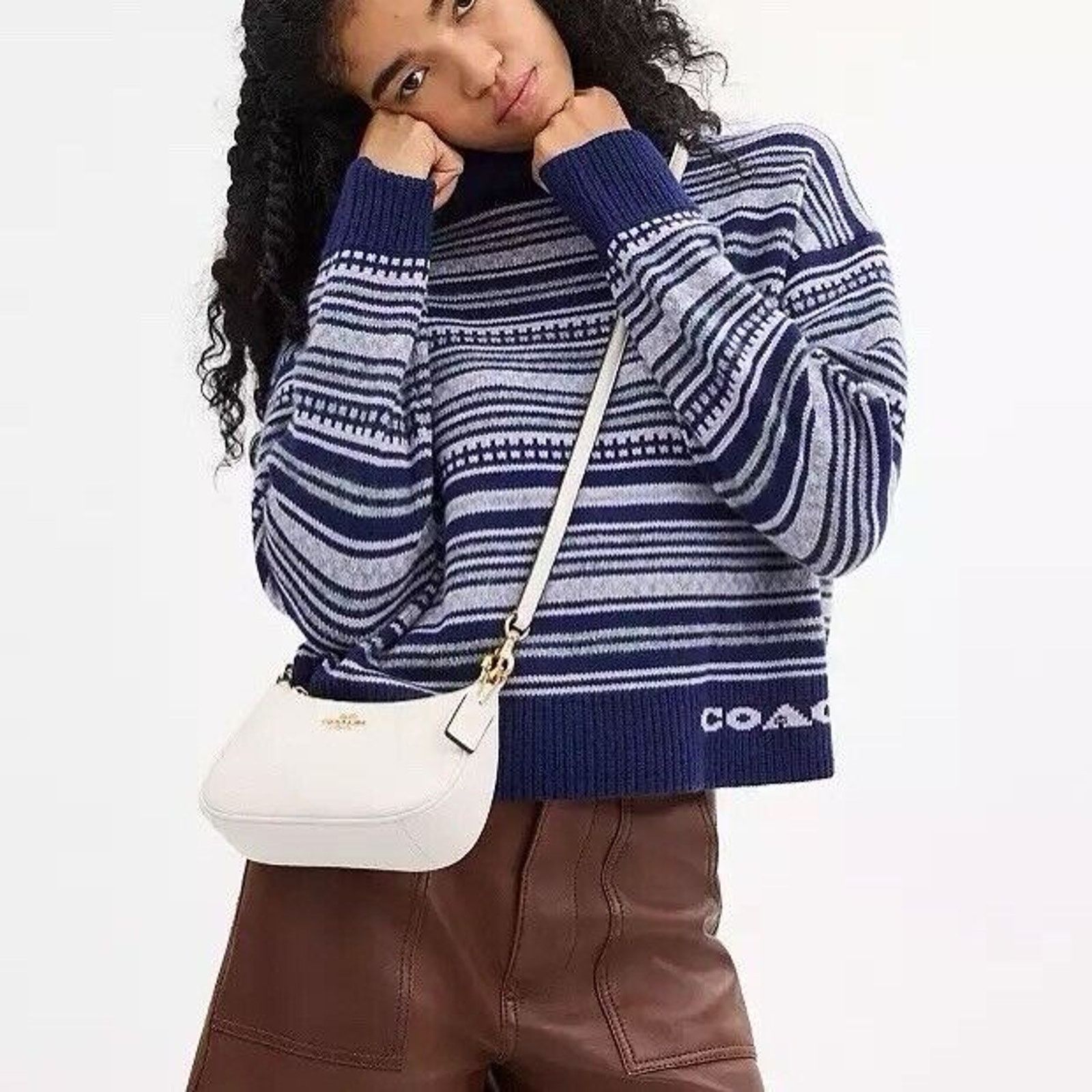 Coach NWT Coach Teri Mini Crossbody Bag CW309 Leather Chalk Size ONE SIZE - 5 Thumbnail