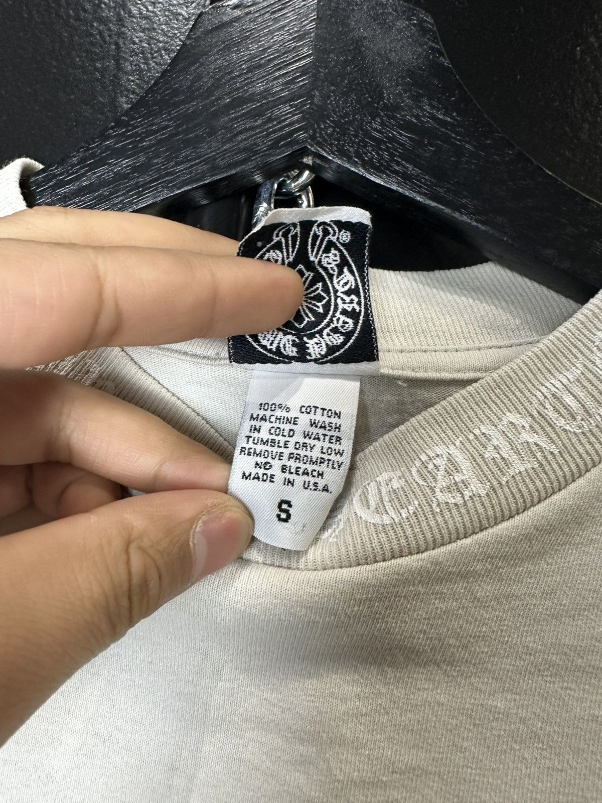 Chrome Hearts Vintage Chrome Hearts Back Scroll Pocket Tee Size US S / EU 44-46 / 1 - 9 Thumbnail