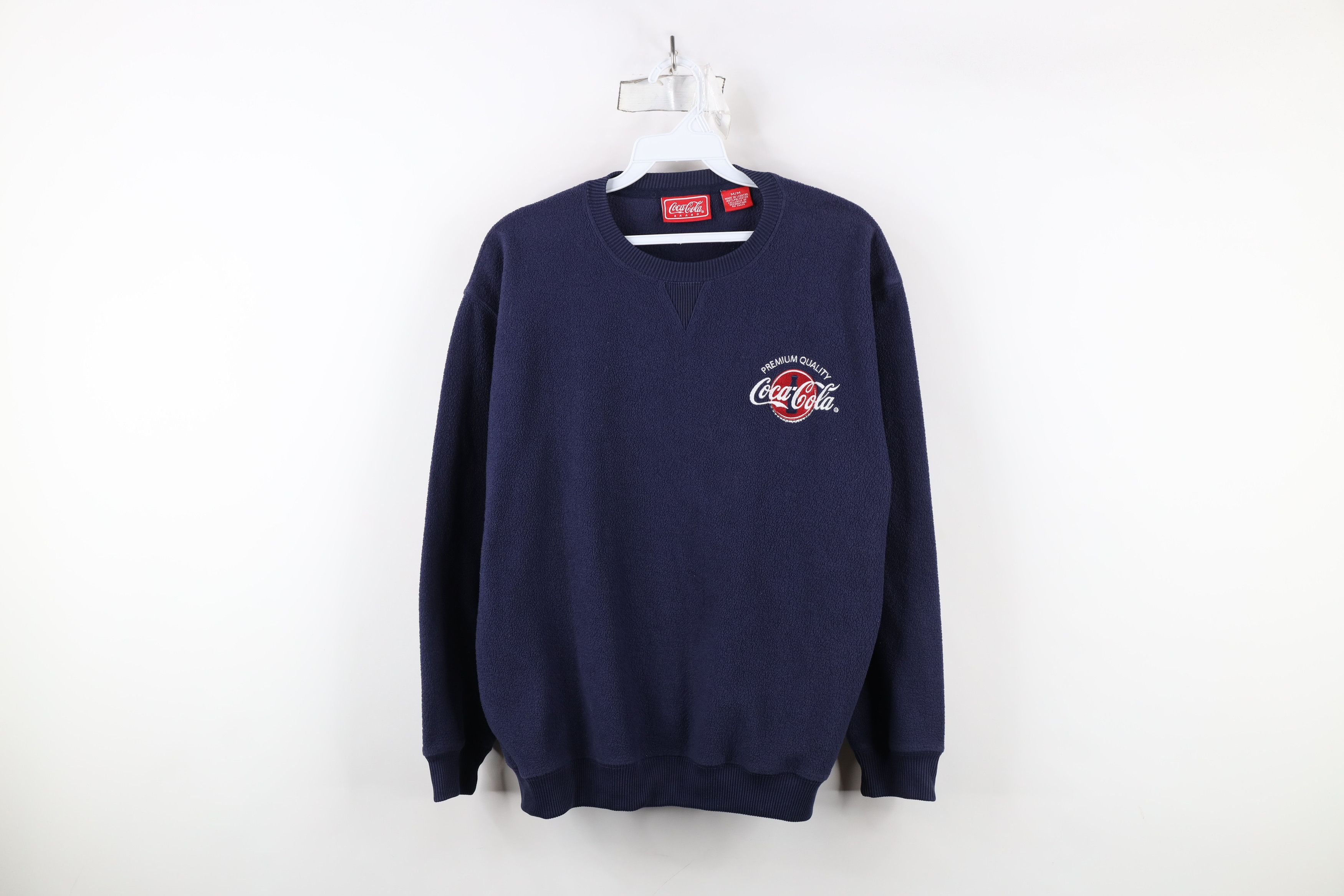 Coca Cola × Vintage Vintage 90s Coca Cola Spell Out Reverse Fleece Sweatshirt Size M / US 6-8 / IT 42-44 - 1 Thumbnail