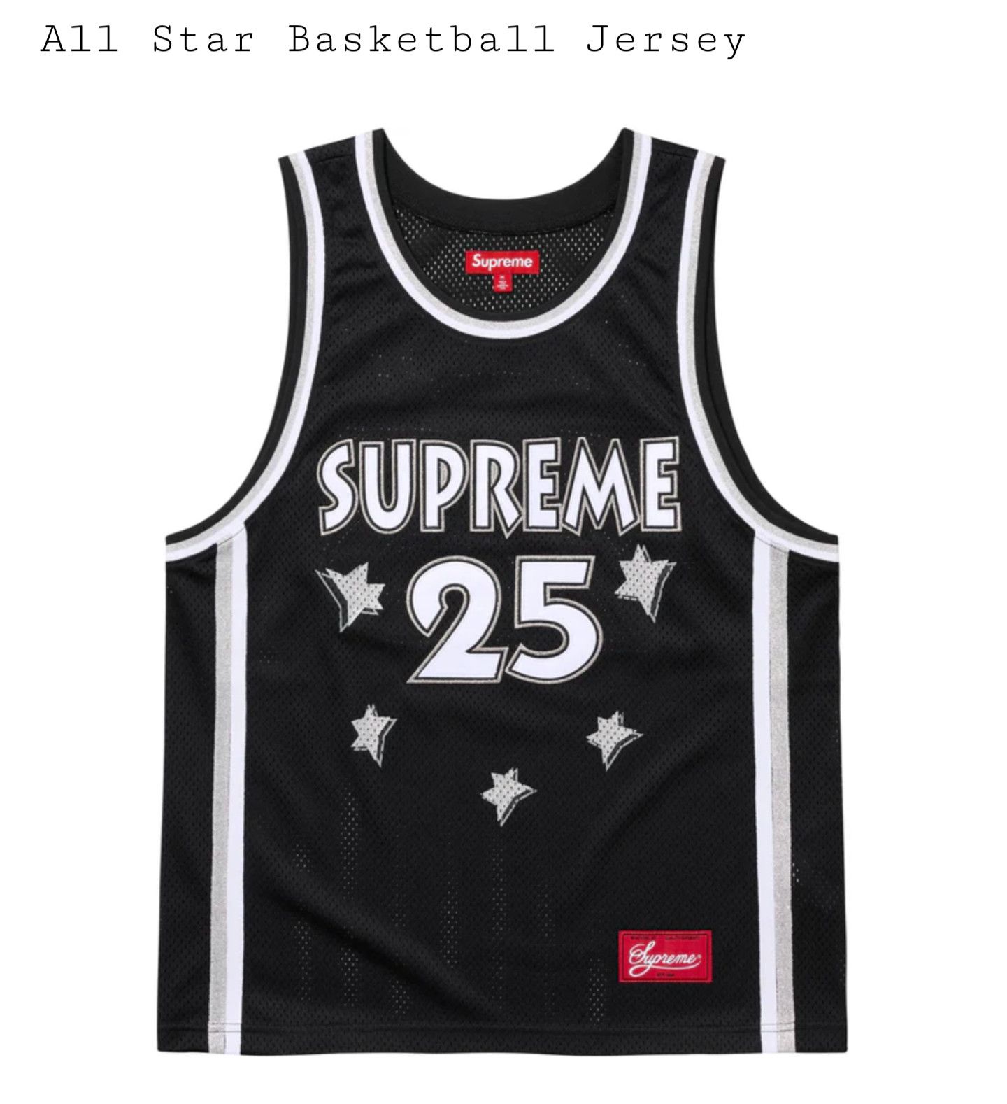 Supreme Supreme Star Basketball jersey L | Grailed