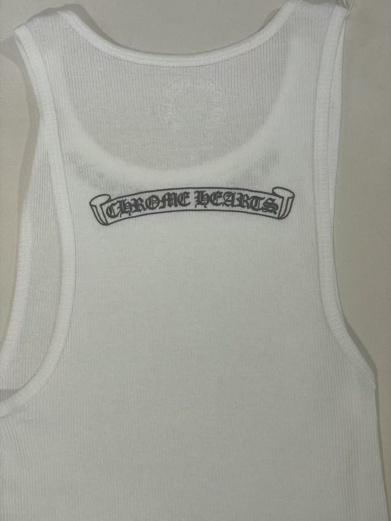 Chrome Hearts Chrome Hearts Neck Logo White Tank Top Size M / US 6-8 / IT 42-44 - 8 Thumbnail