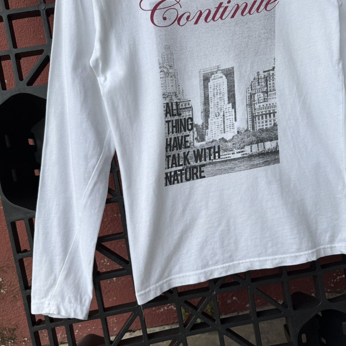 Japanese Brand Vintage Y2K Graphic Tee Continue Wording Nature Size M / US 6-8 / IT 42-44 - 5 Thumbnail